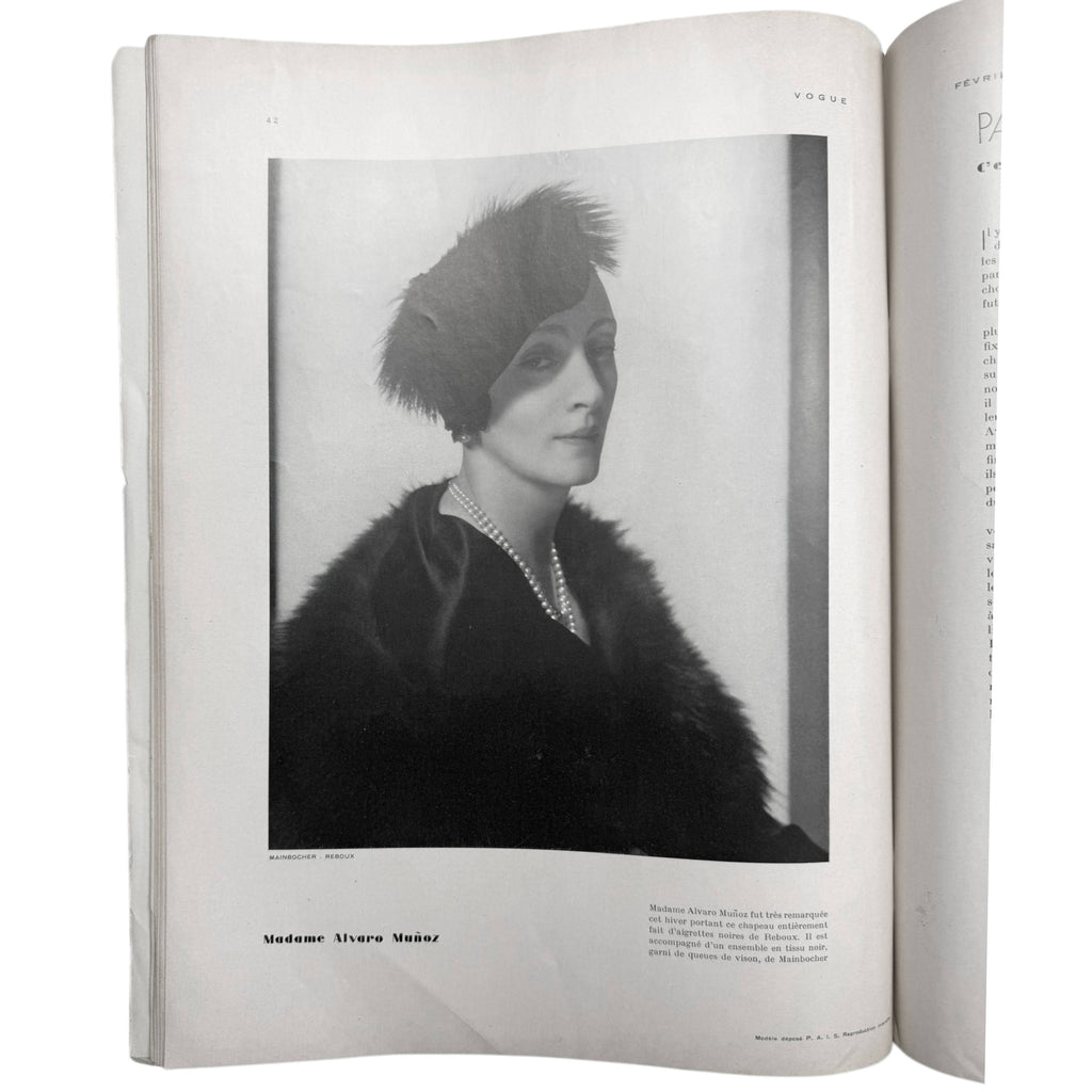 Vintage 1933 French Vogue Magazine Full February Issue Carl Eric Erickson Cover