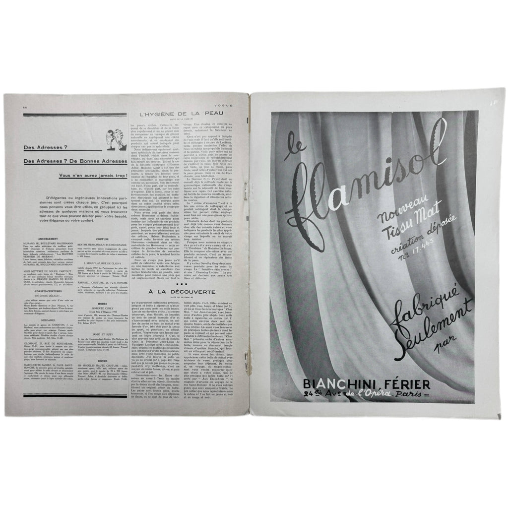 Vintage 1933 French Vogue Magazine Full February Issue Carl Eric Erickson Cover