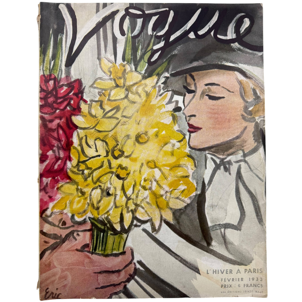 Vintage 1933 French Vogue Magazine Full February Issue Carl Eric Erickson Cover