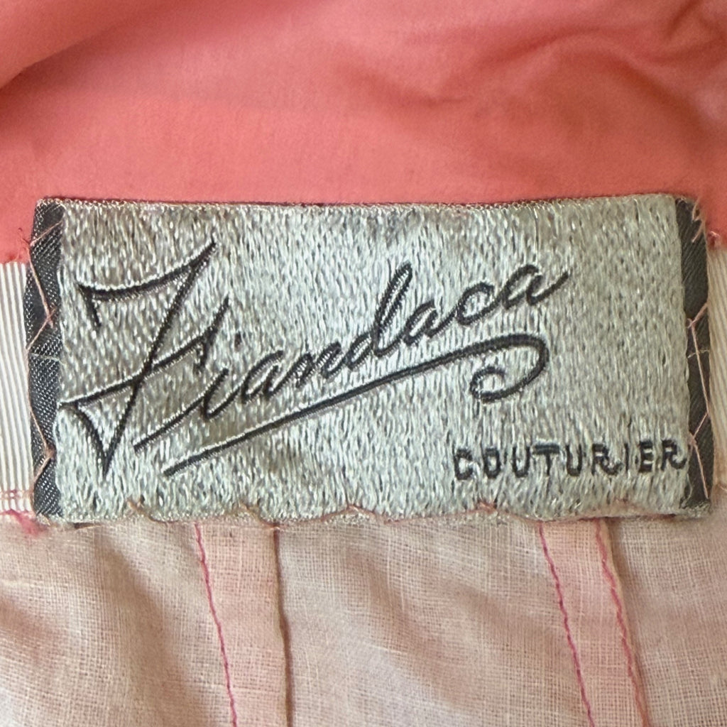 Alfred Fiandaca Couturier fabric label close-up