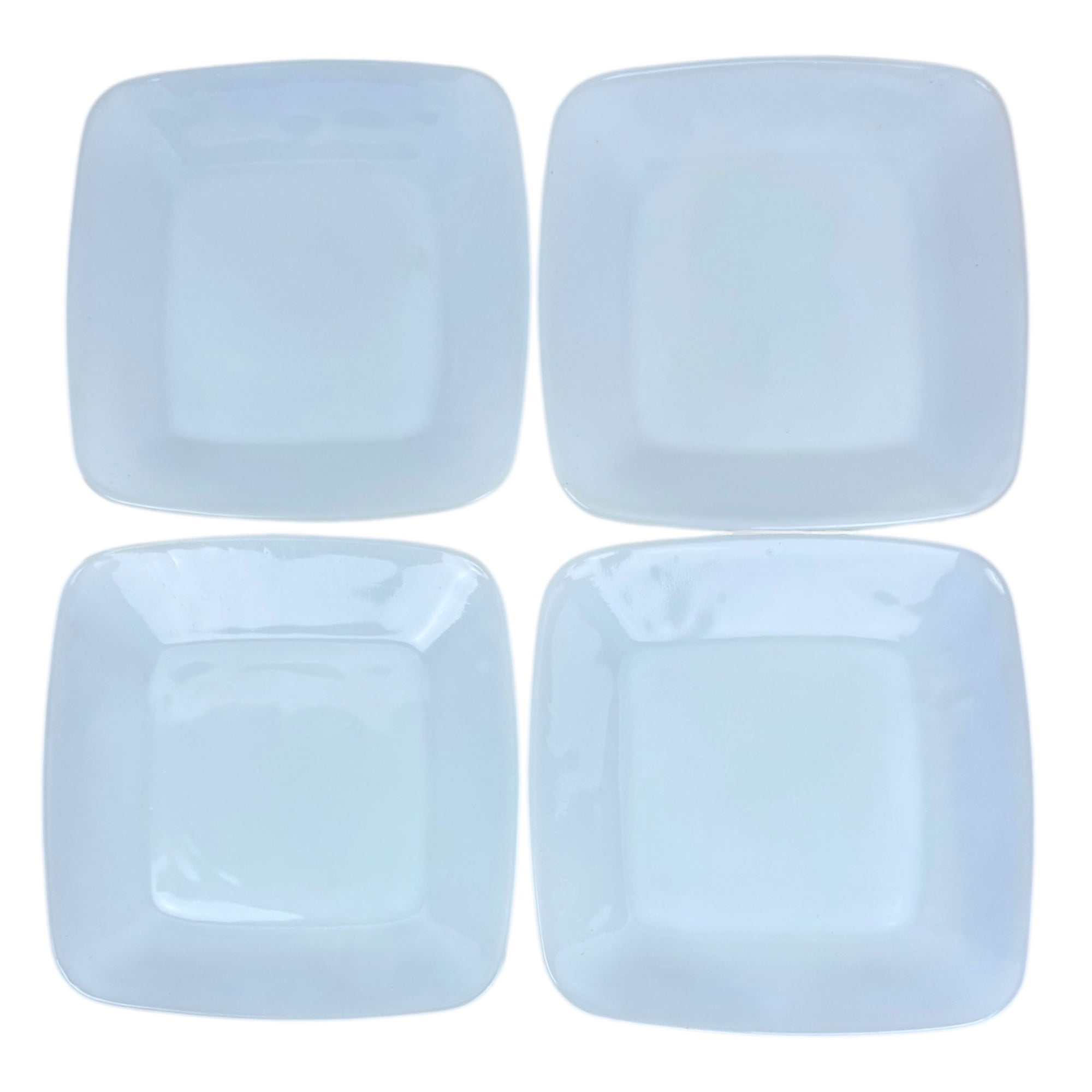 4 Vintage 1950s Anchor Hocking Azurite Charm Luncheon Plates