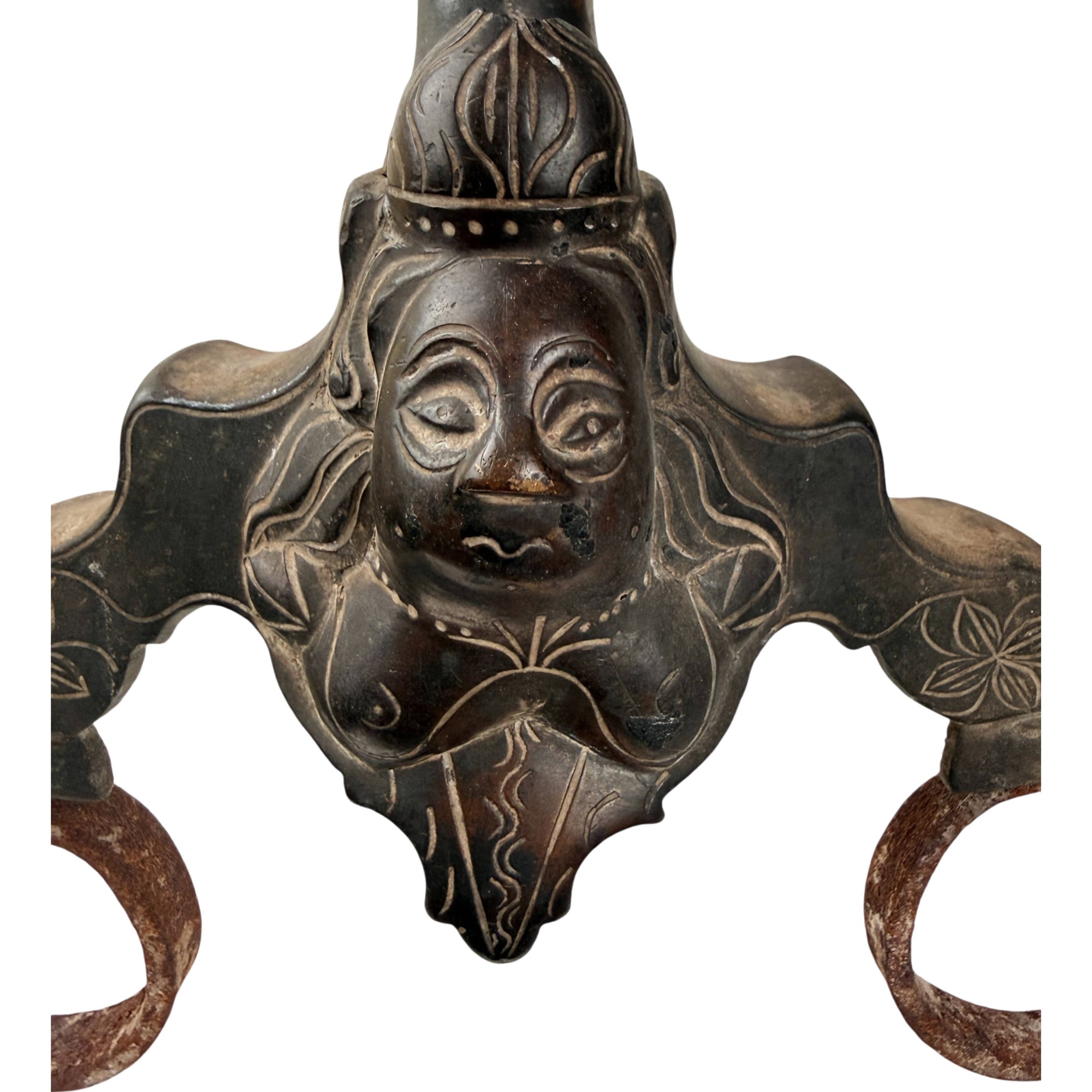 close up French marmouset andiron