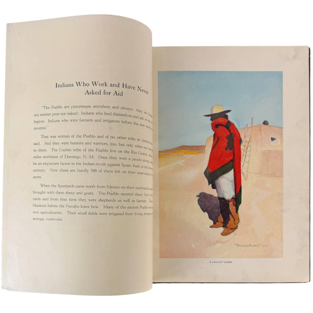 Cochiti chief colour plate in First Families of the Southwest Fred Harvey book