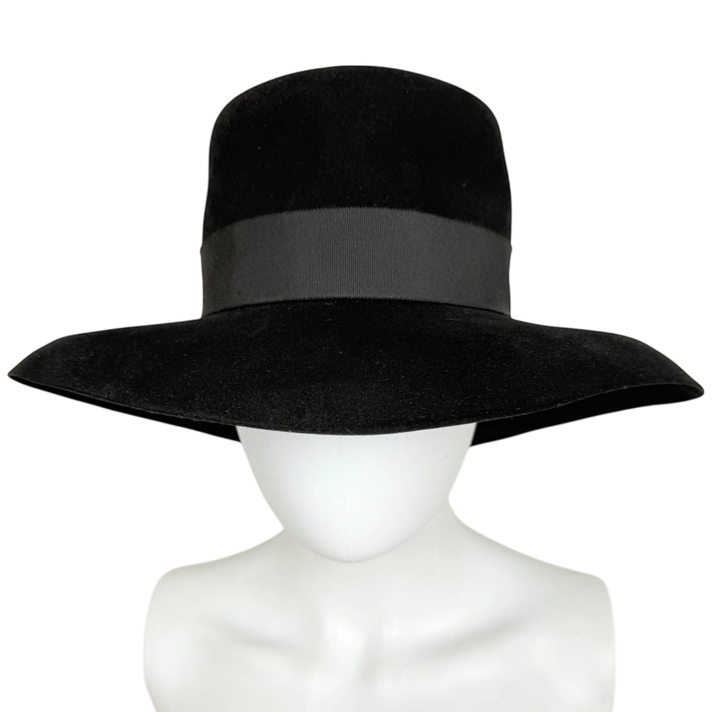 Vintage 1960s Fléchet Fur Felt Hat with Wide Pliable Brim