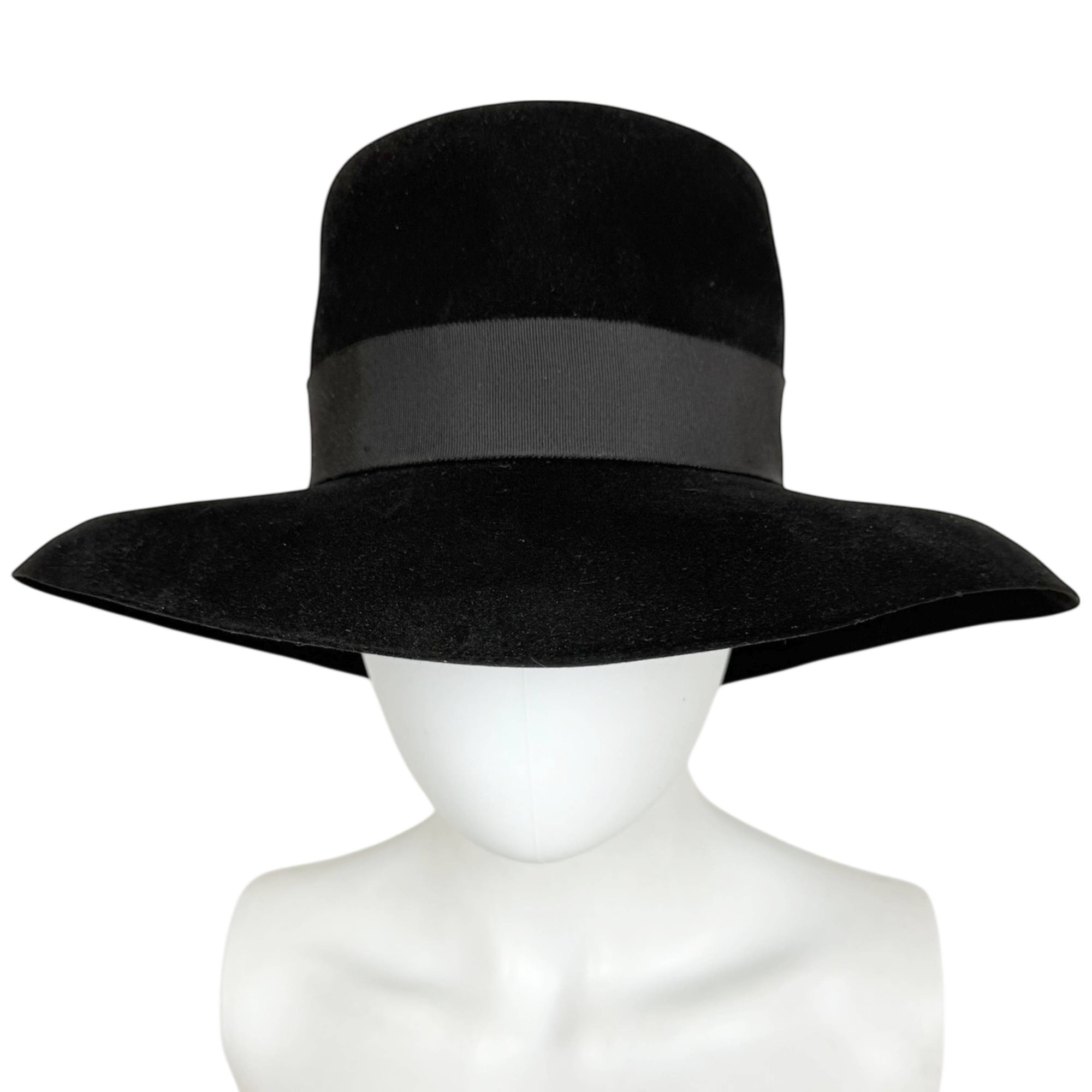 Vintage 1960s Fléchet Fur Felt Hat with Wide Pliable Brim