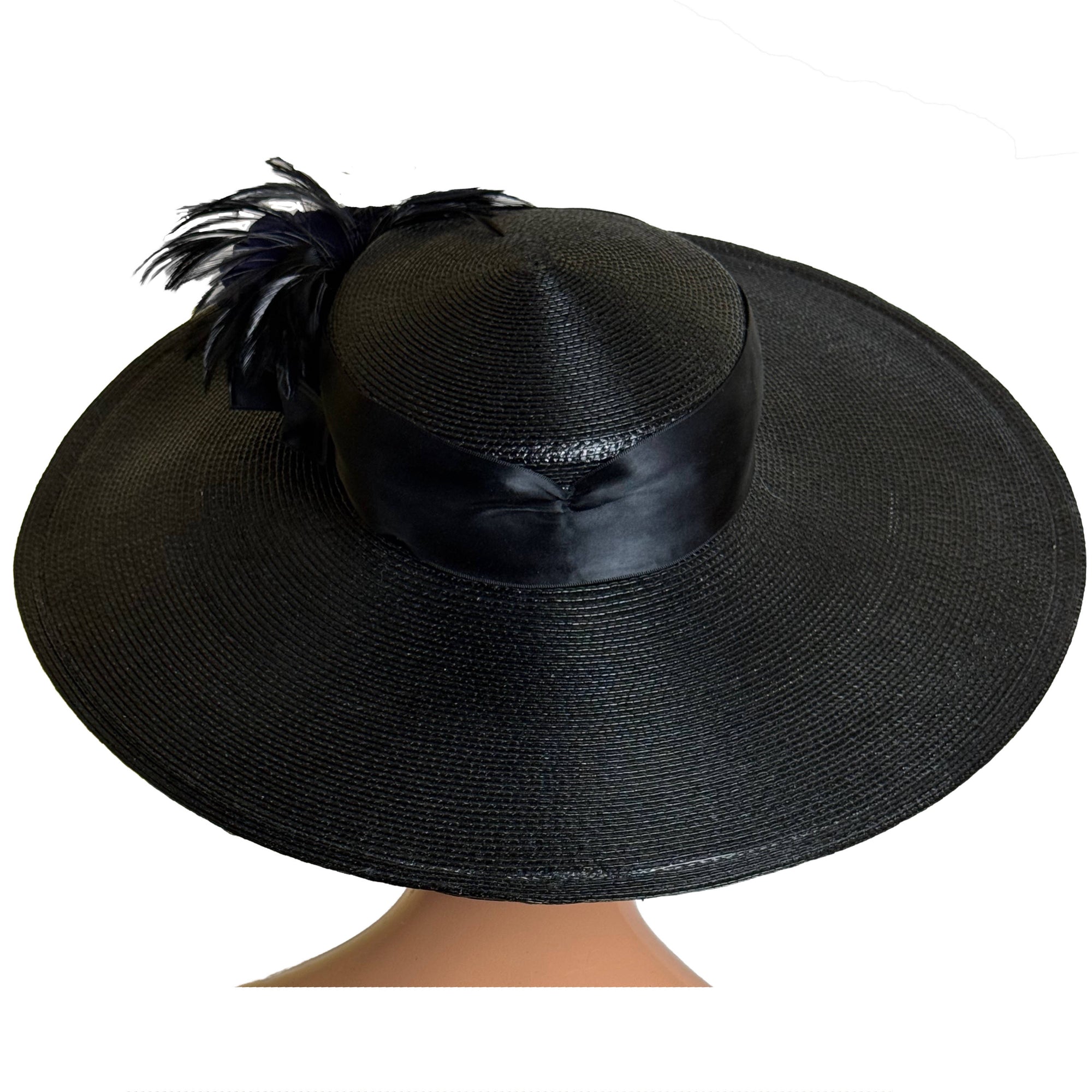 back view of Vintage Wide Brim Hat by Fleur de Paris New Orleans
