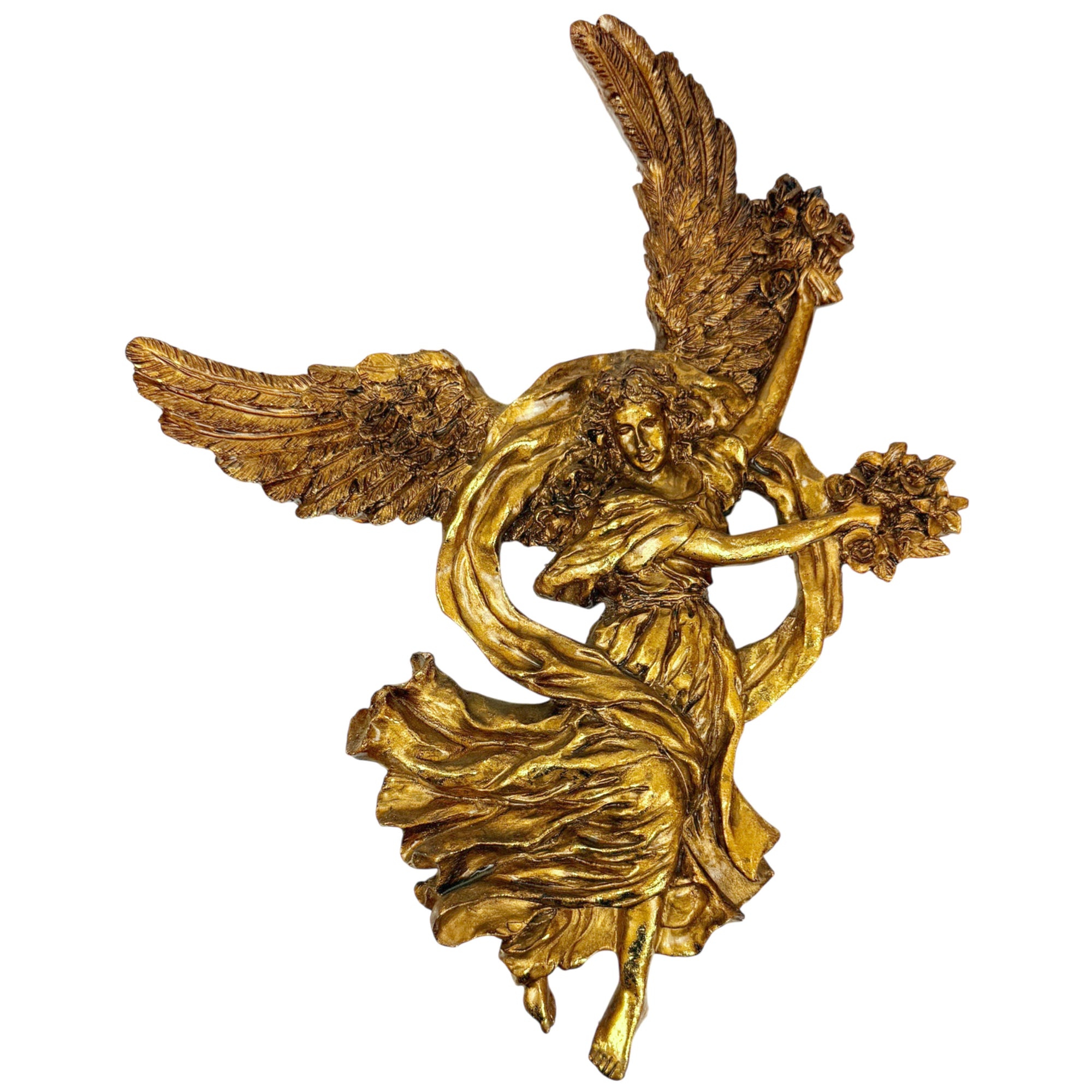 Vintage angel wall plaque Florentine style 