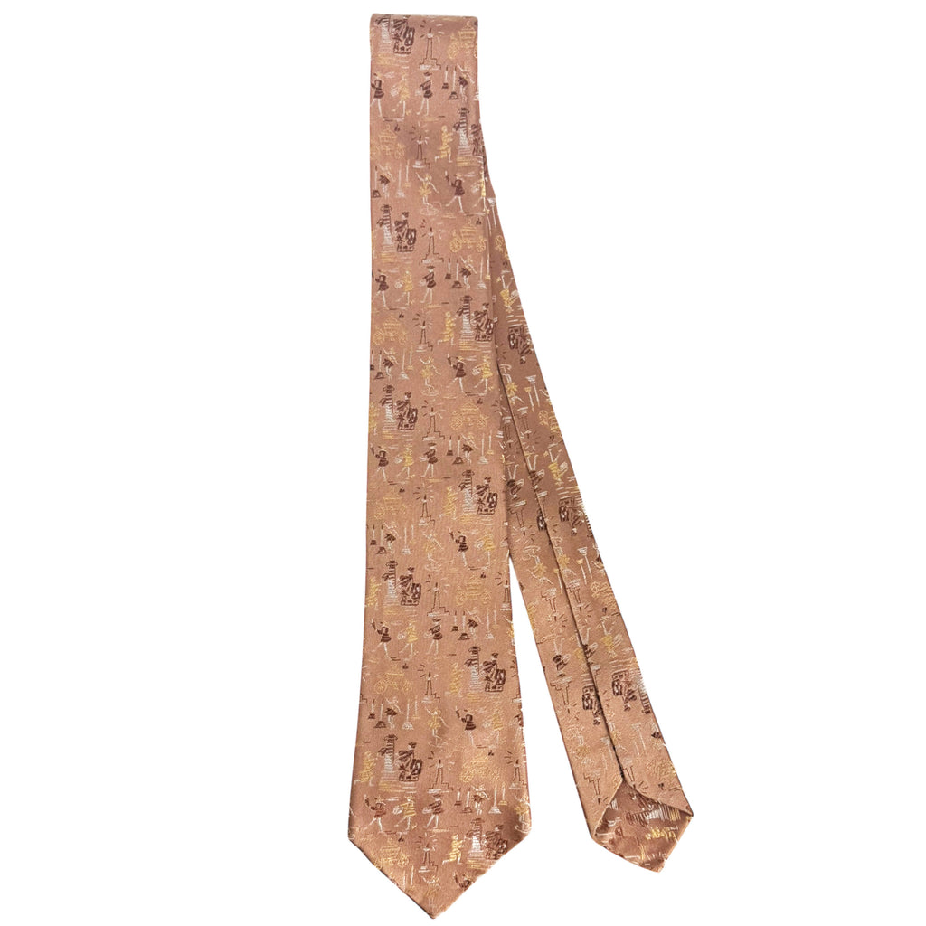 Late 1950s novelty pattern silk tie