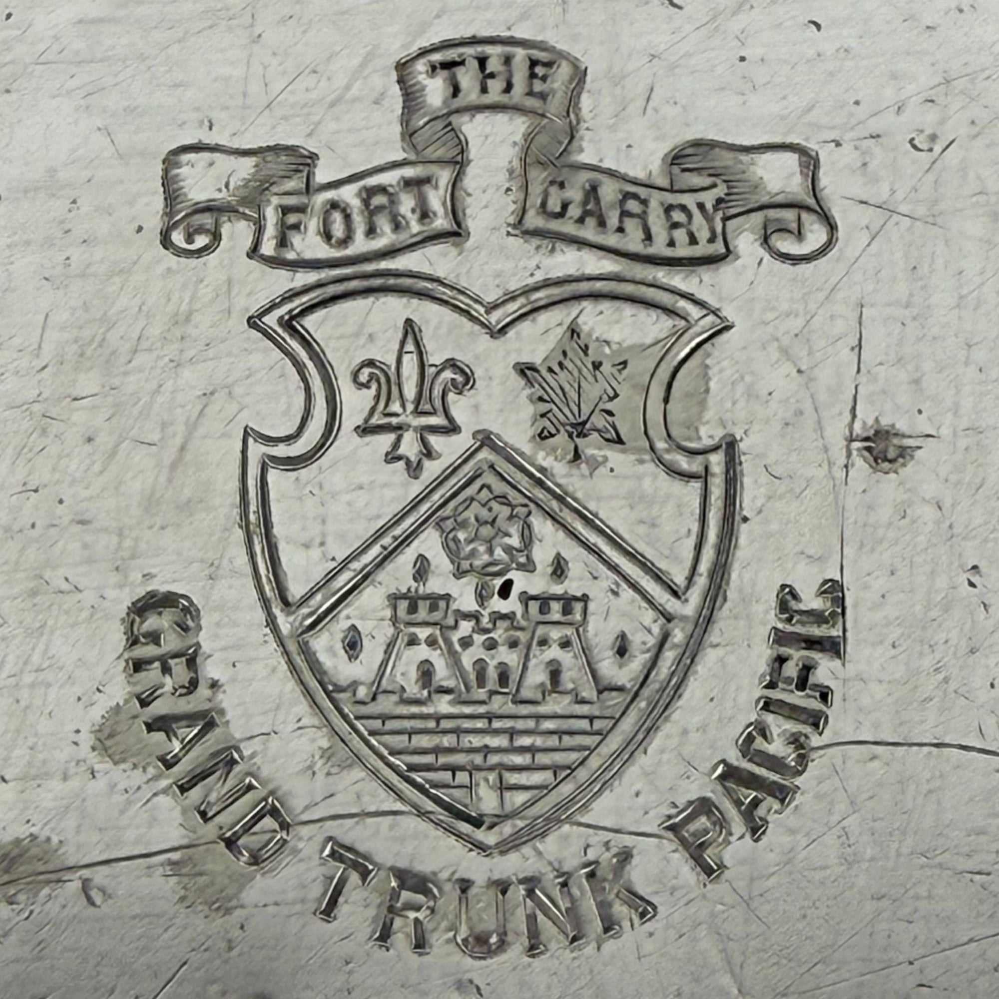 Antique Grand Trunk Railway Fort Garry Hotel Tray 12”