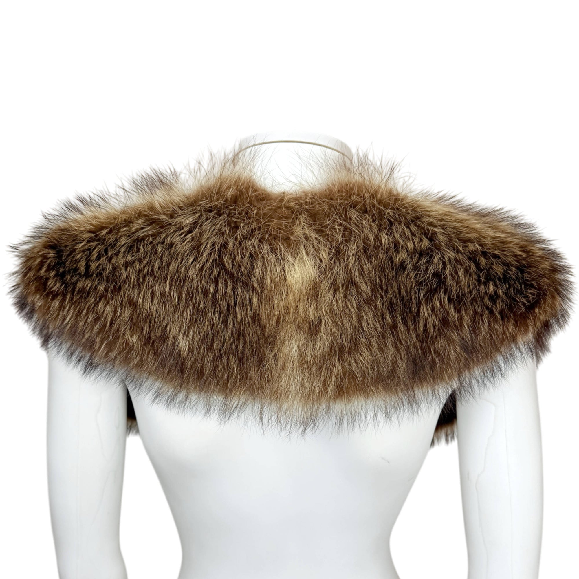 Vintage Fox Fur Collar Brown One Size Fits All