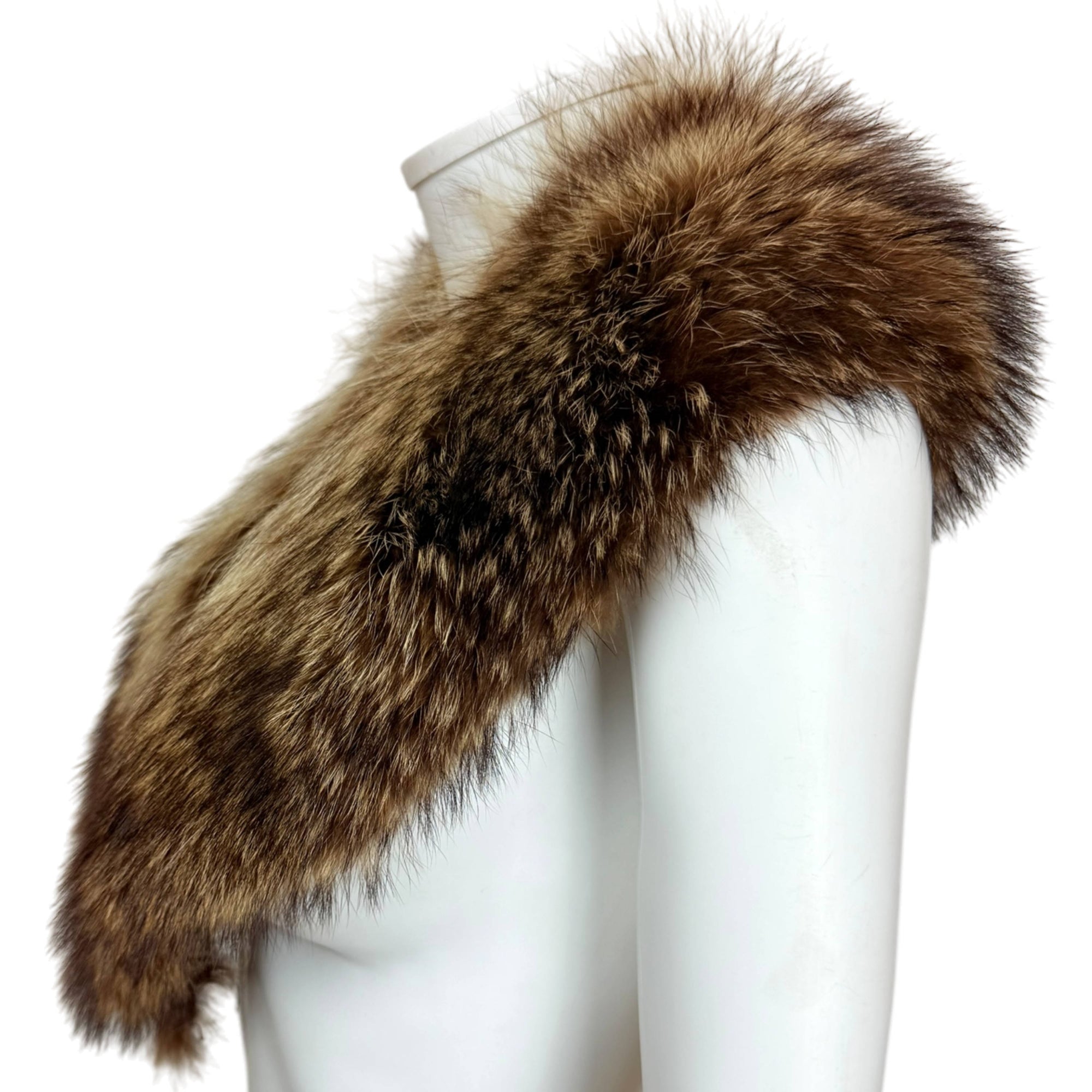 Vintage Fox Fur Collar Brown One Size Fits All