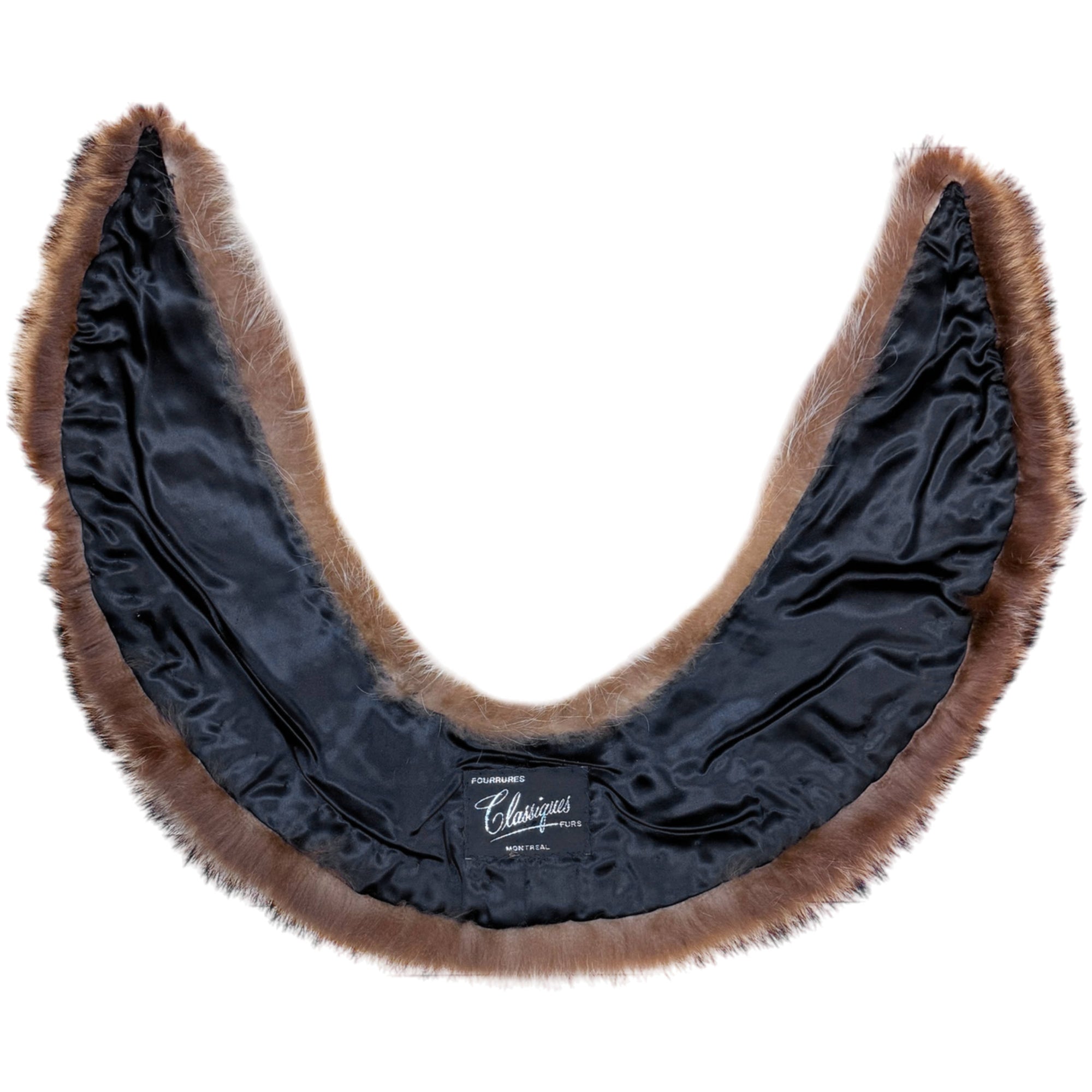 Vintage Fox Fur Collar Brown One Size Fits All
