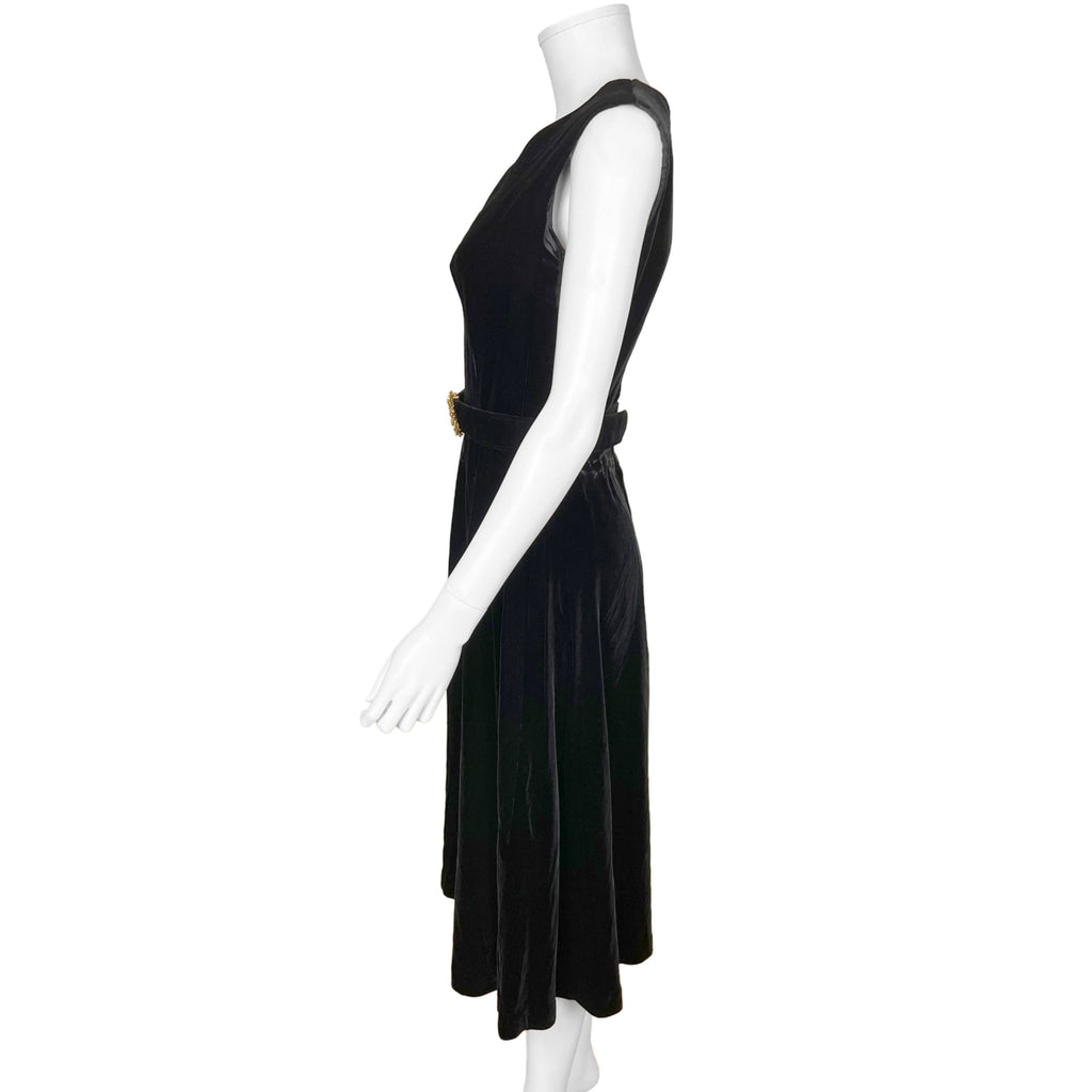 Vintage 1960s Black Velvet Dress Francis Gale by Parkway M