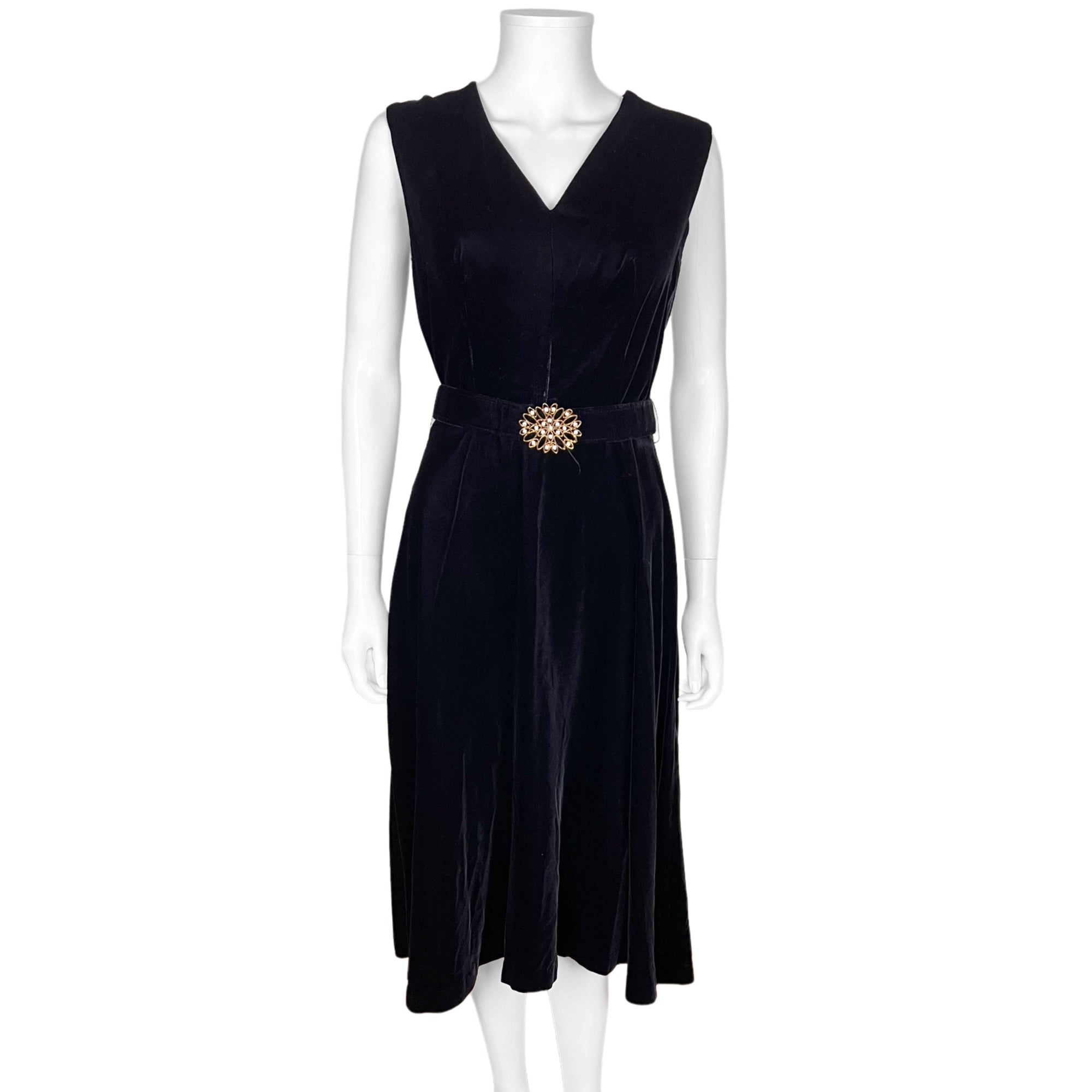black velvet dress vintage Vintage 1960s Black Velvet Dress Francis Gale by Parkway M – Poppy's Vintage Clothing