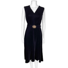 Vintage 1960s Black Velvet Dress Francis Gale by Parkway M