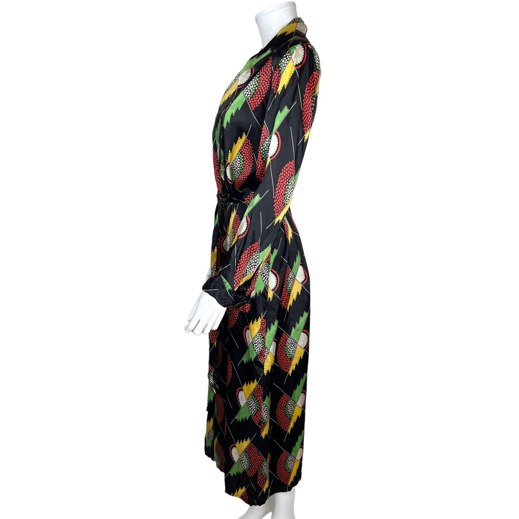 1930s Art Deco Dressing Gown Frearsonia British Made Robe M