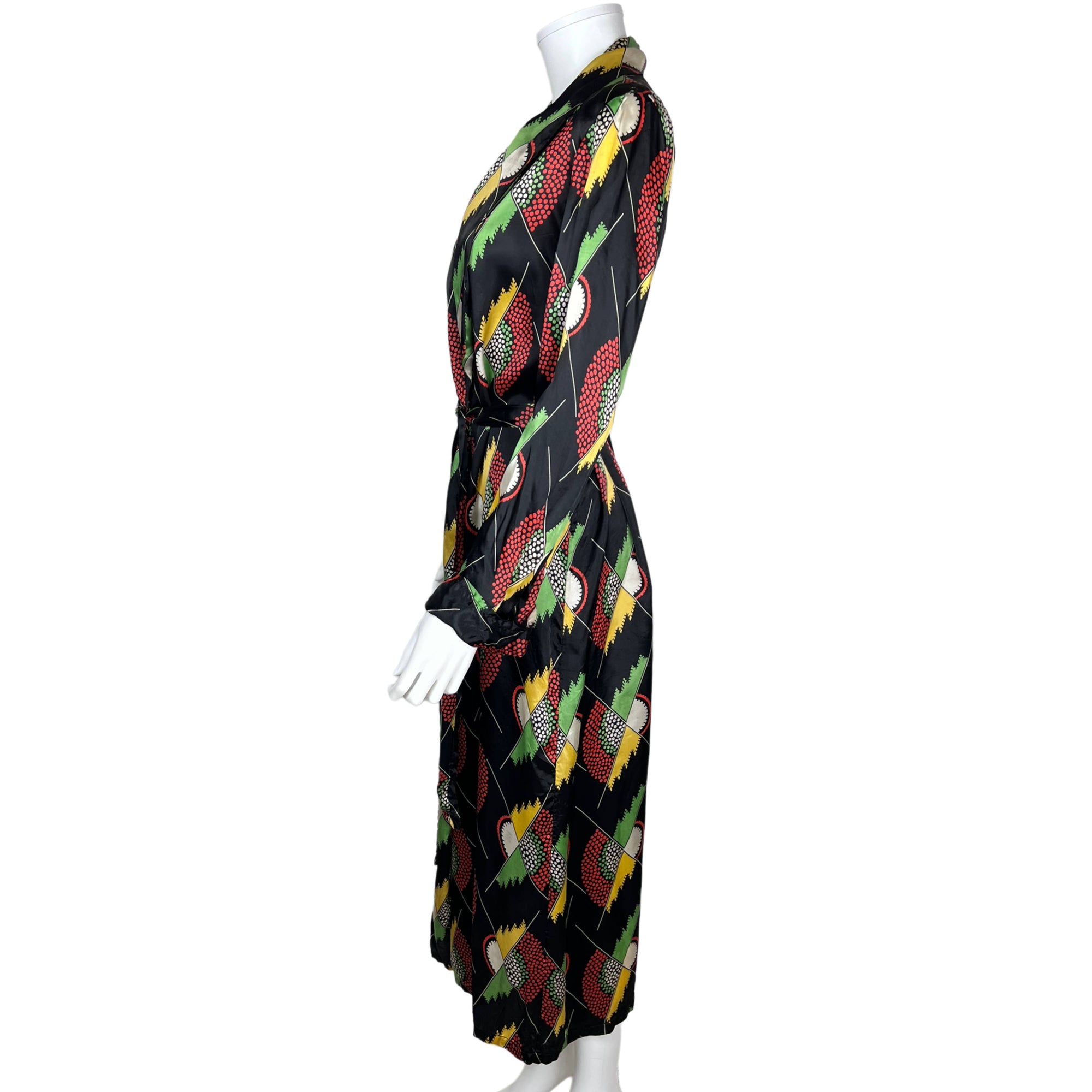 1930s Art Deco Dressing Gown Frearsonia British Made Robe M