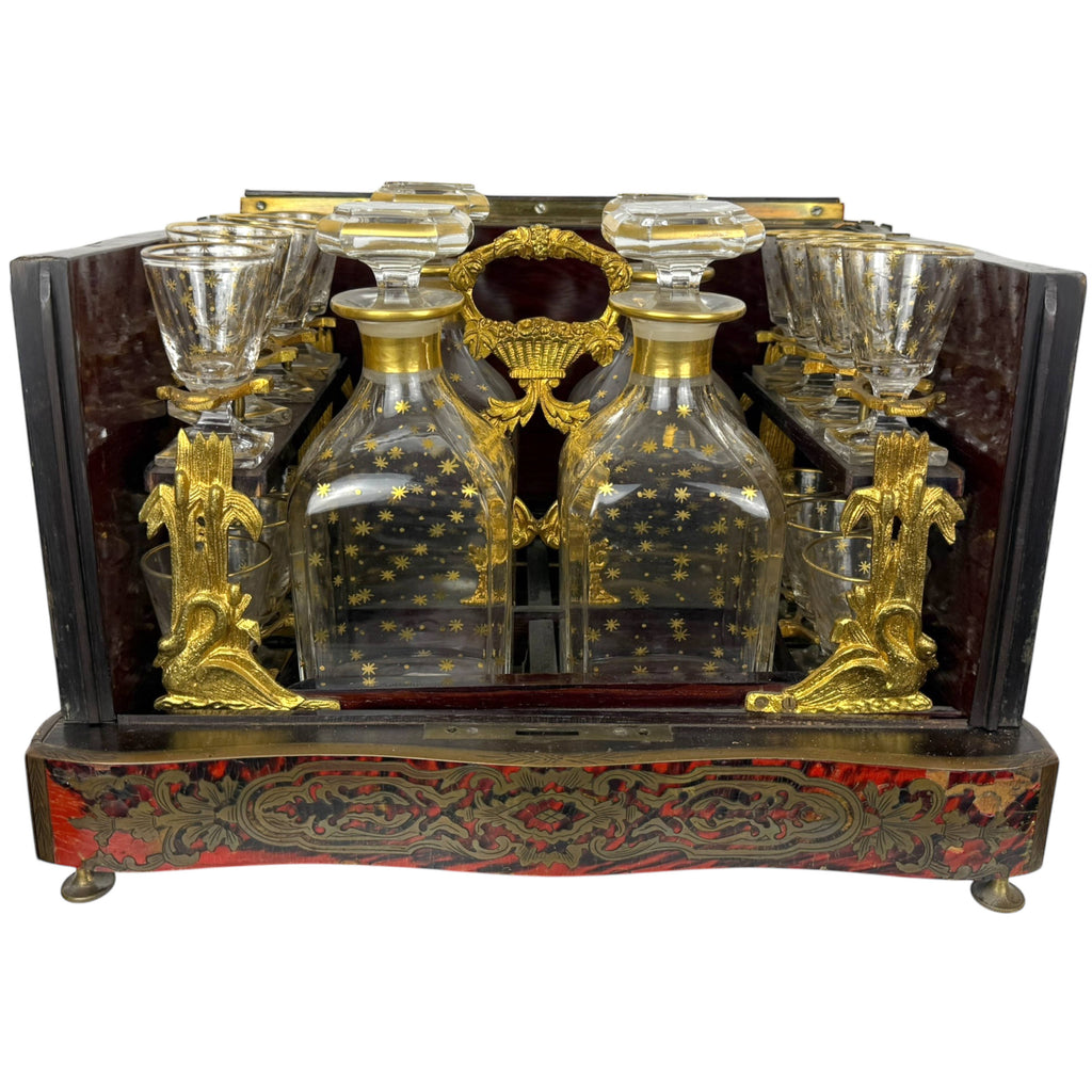 Antique French Glass Tantalus Set Baccarat Crystal Attribution