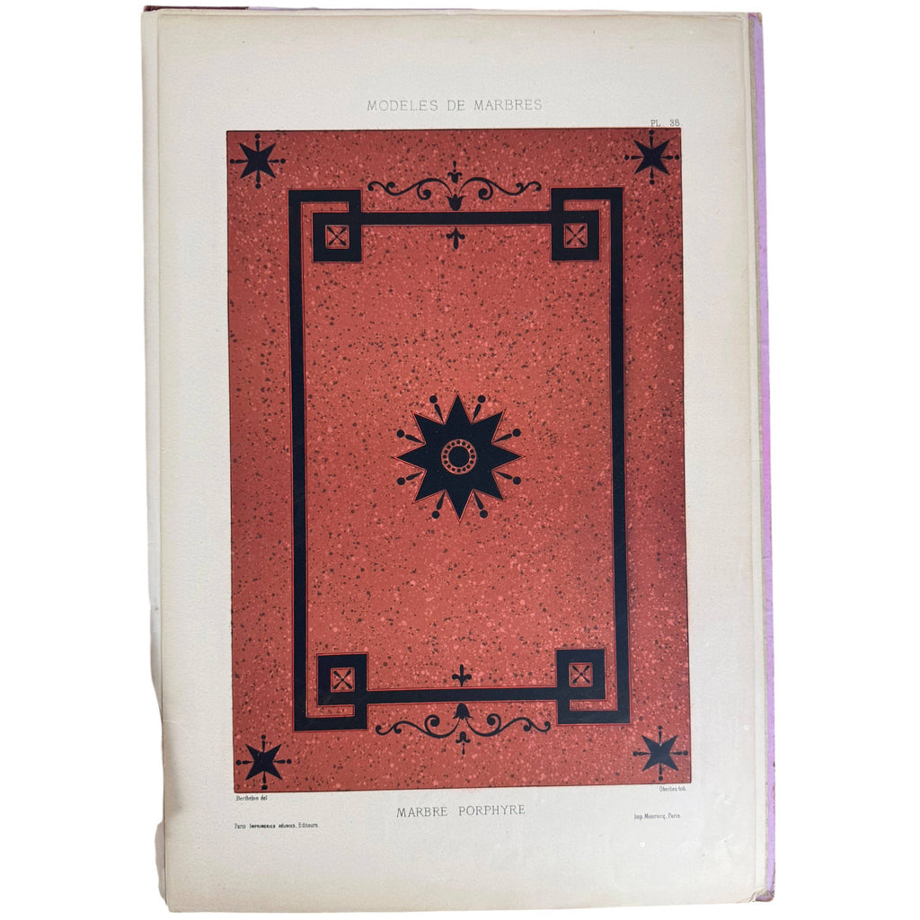 porphyre marble antique chromolitho print