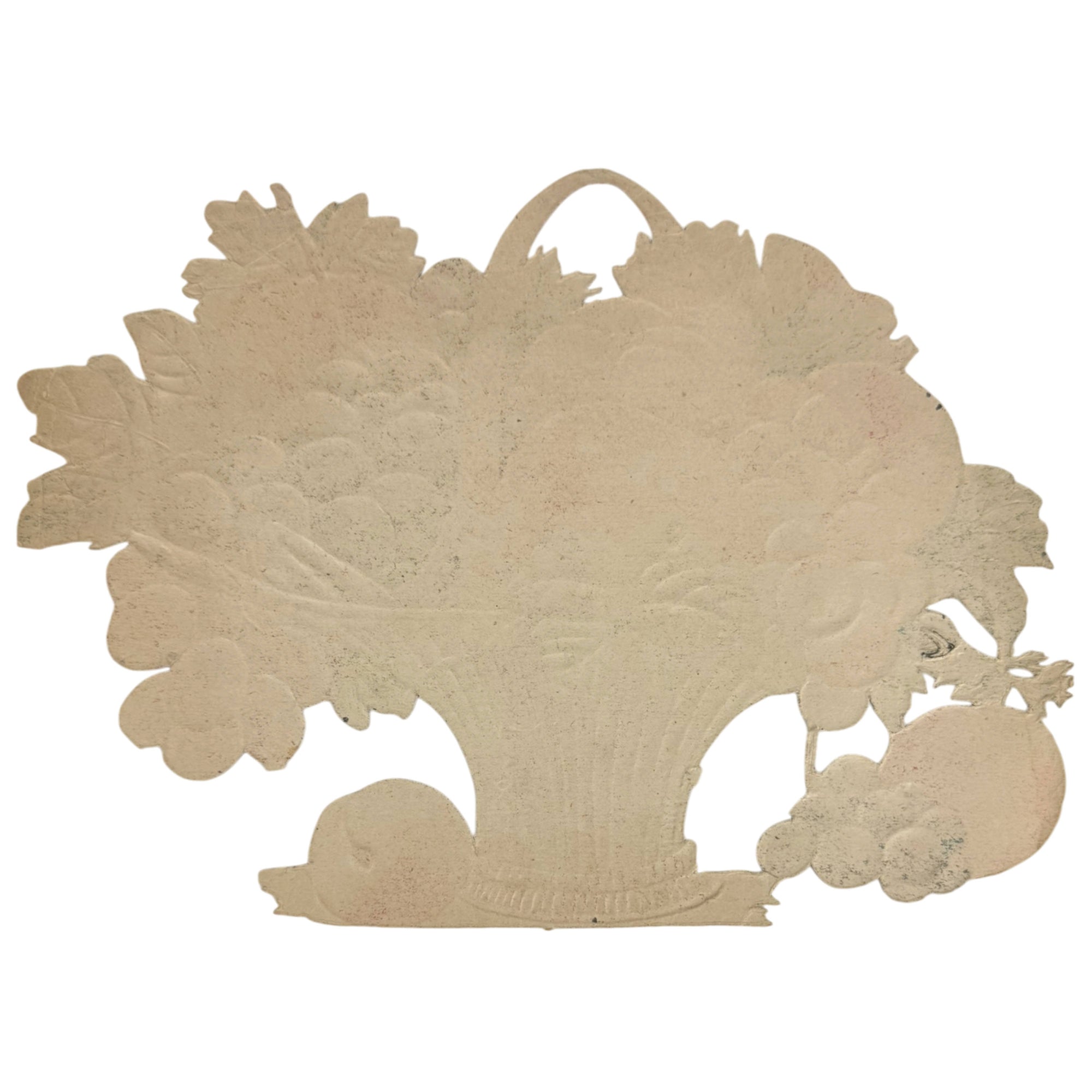 Original Victorian chromolithograph diecut scrap reverse view