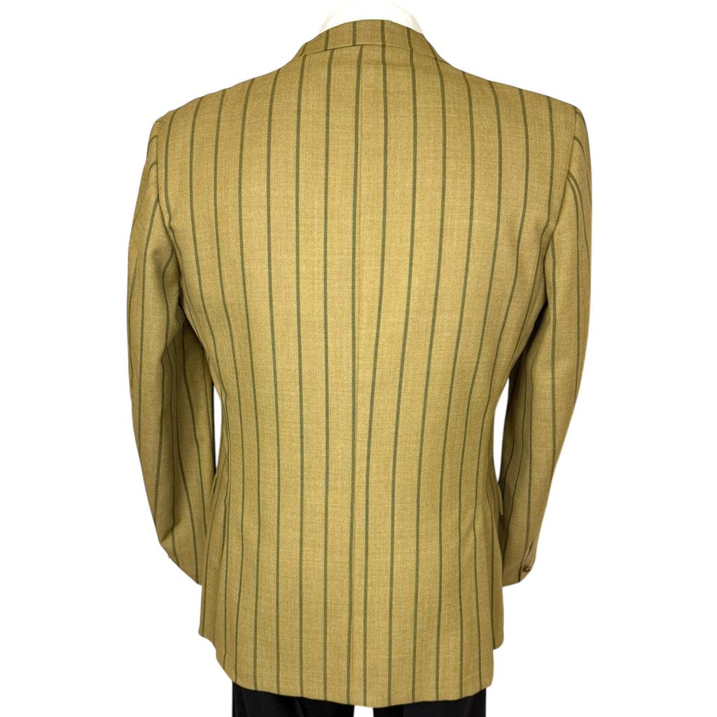 1960s 70s Vintage Striped Sport Coat Double-Breasted Jacket Men’s Size 40