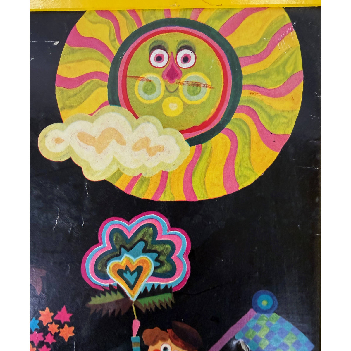 Gallery Five Toytown smiling sun and figures detail