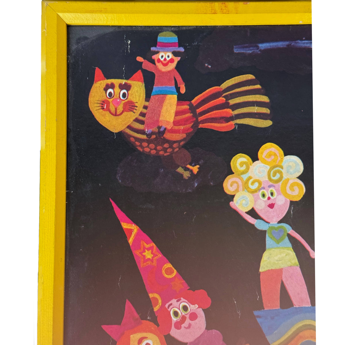 Gallery Five Toytown children and cat-like bird detail