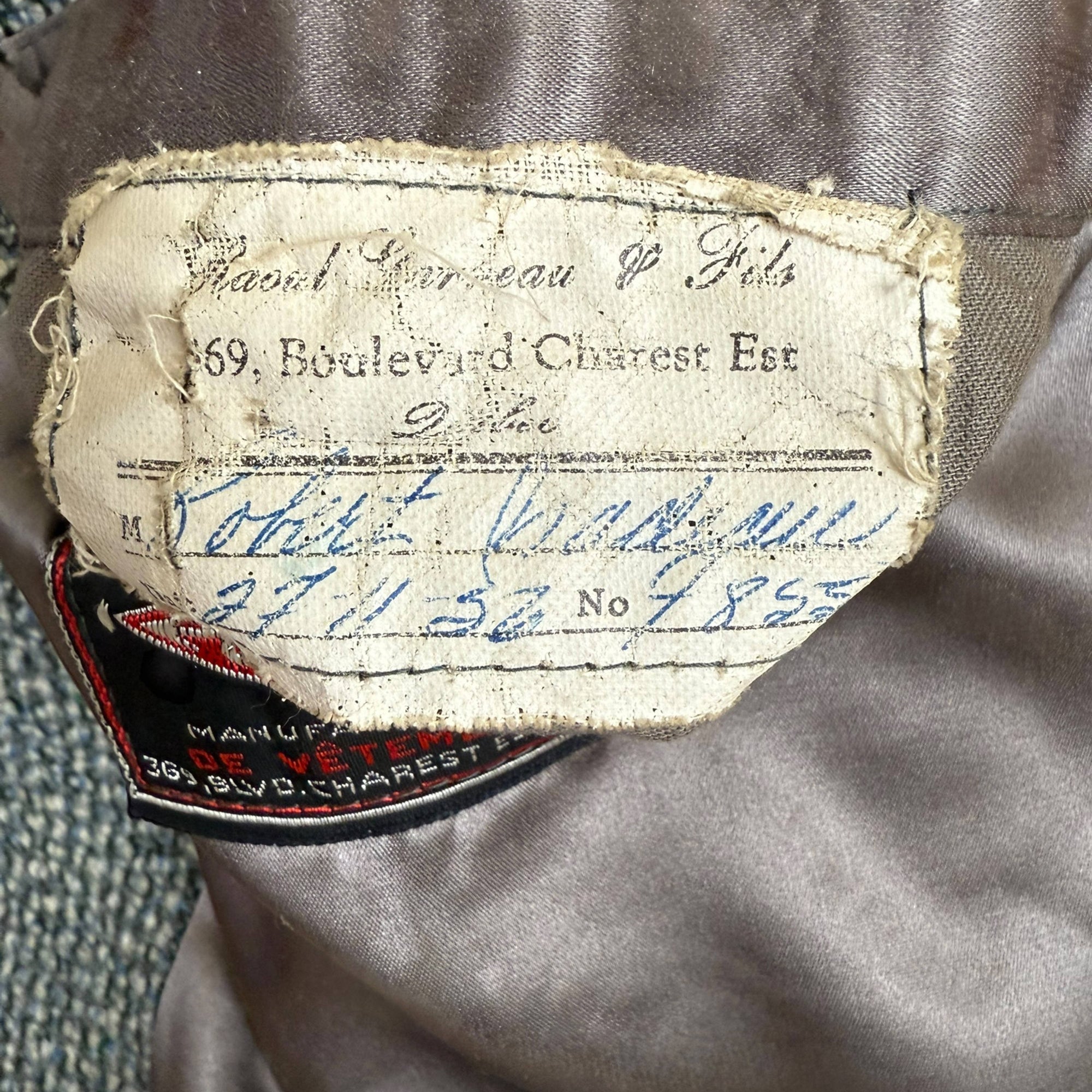 Vintage 1950s Overcoat Mens Tweed Coat Size L XL Tall