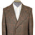 1960s Vintage Overcoat Windowpane Check Wool Mens Size M