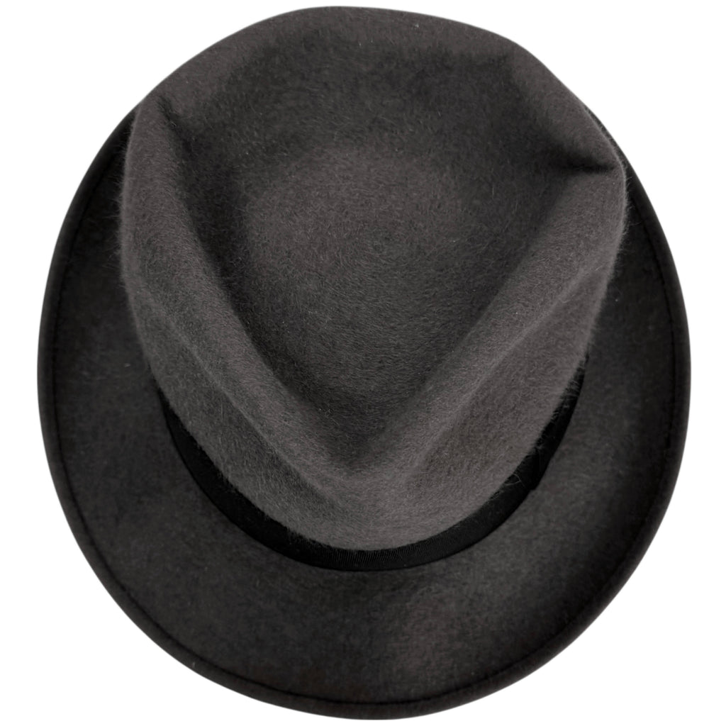 1950s Vintage Gelot Paris Fedora Grey Fur Felt Hat Sz 7 1/8