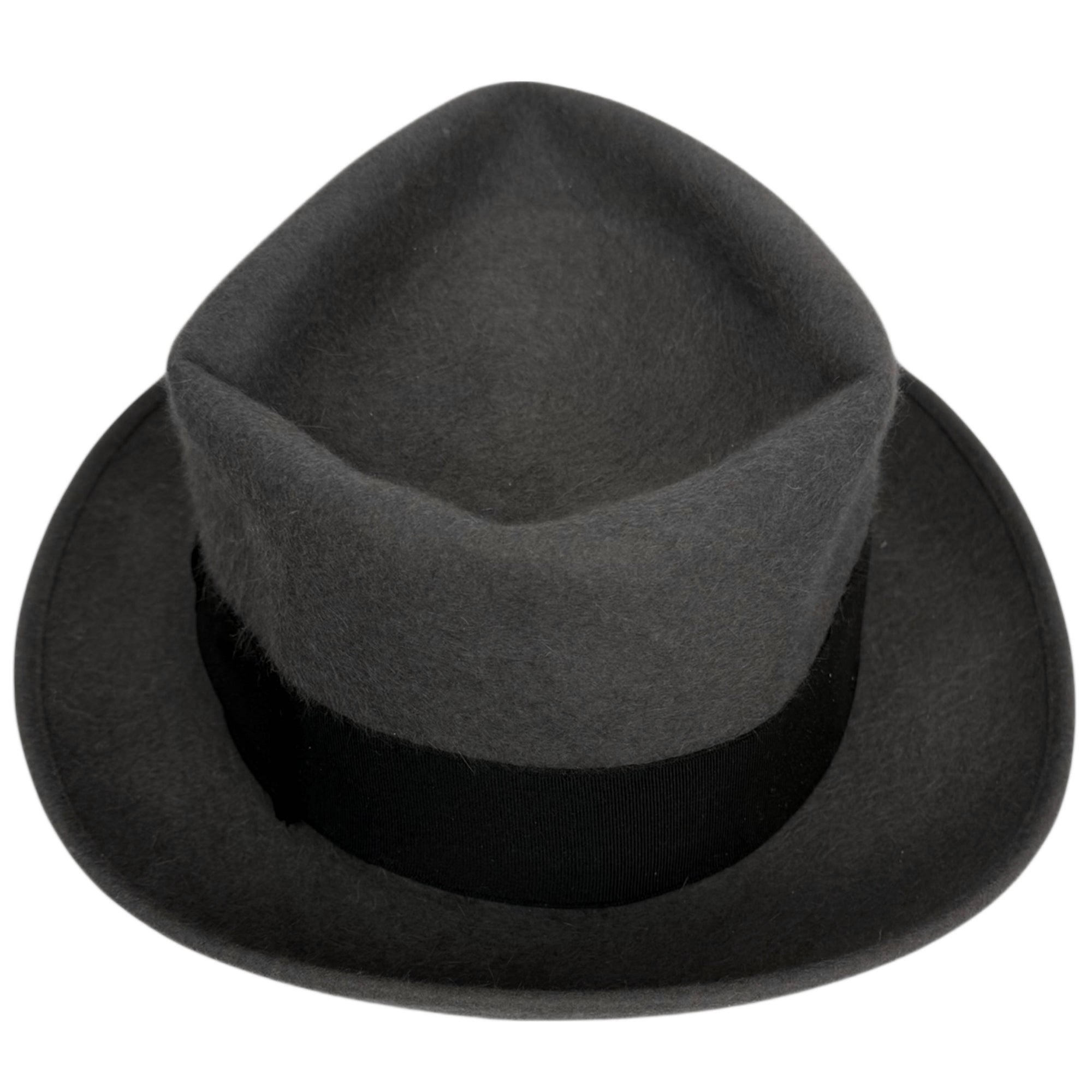 1950s Vintage Gelot Paris Fedora Grey Fur Felt Hat Sz 7 1/8