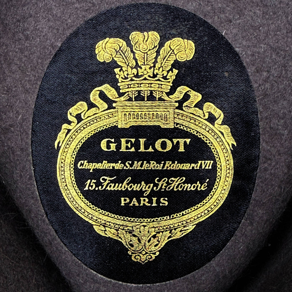 1950s Vintage Gelot Paris Fedora Grey Fur Felt Hat Sz 7 1/8