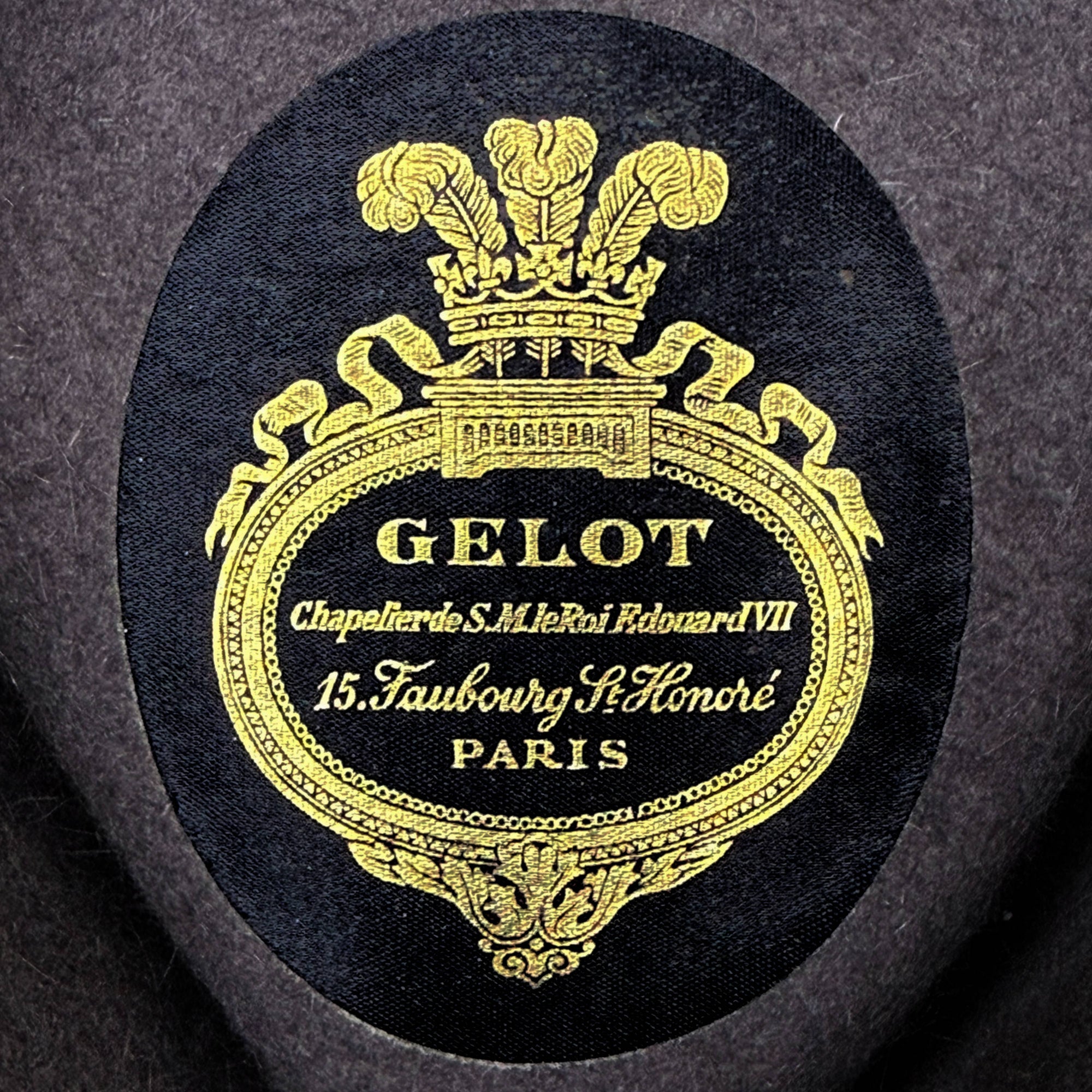 1950s Vintage Gelot Paris Fedora Grey Fur Felt Hat Sz 7 1/8