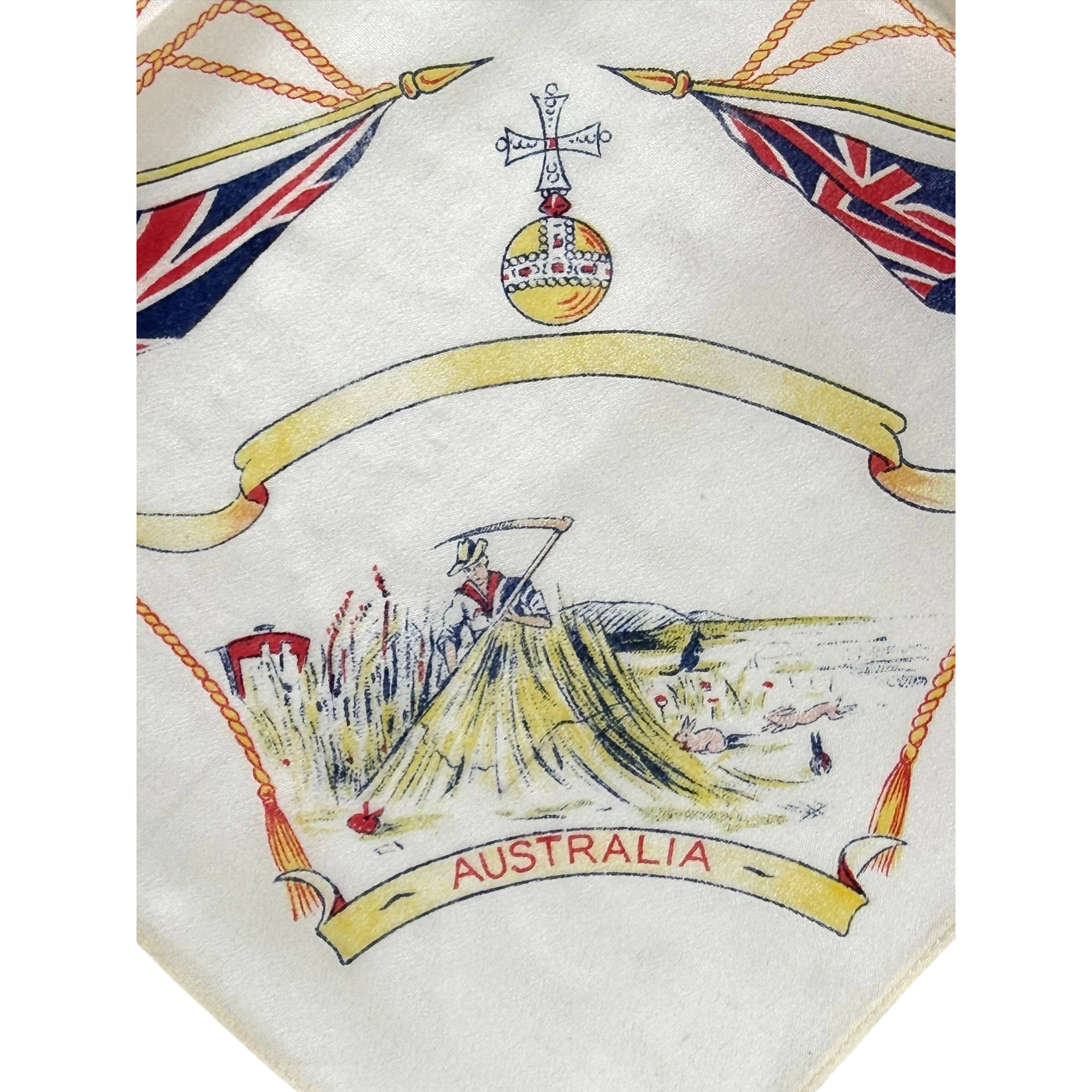 australia detail on george vi coronation hankie