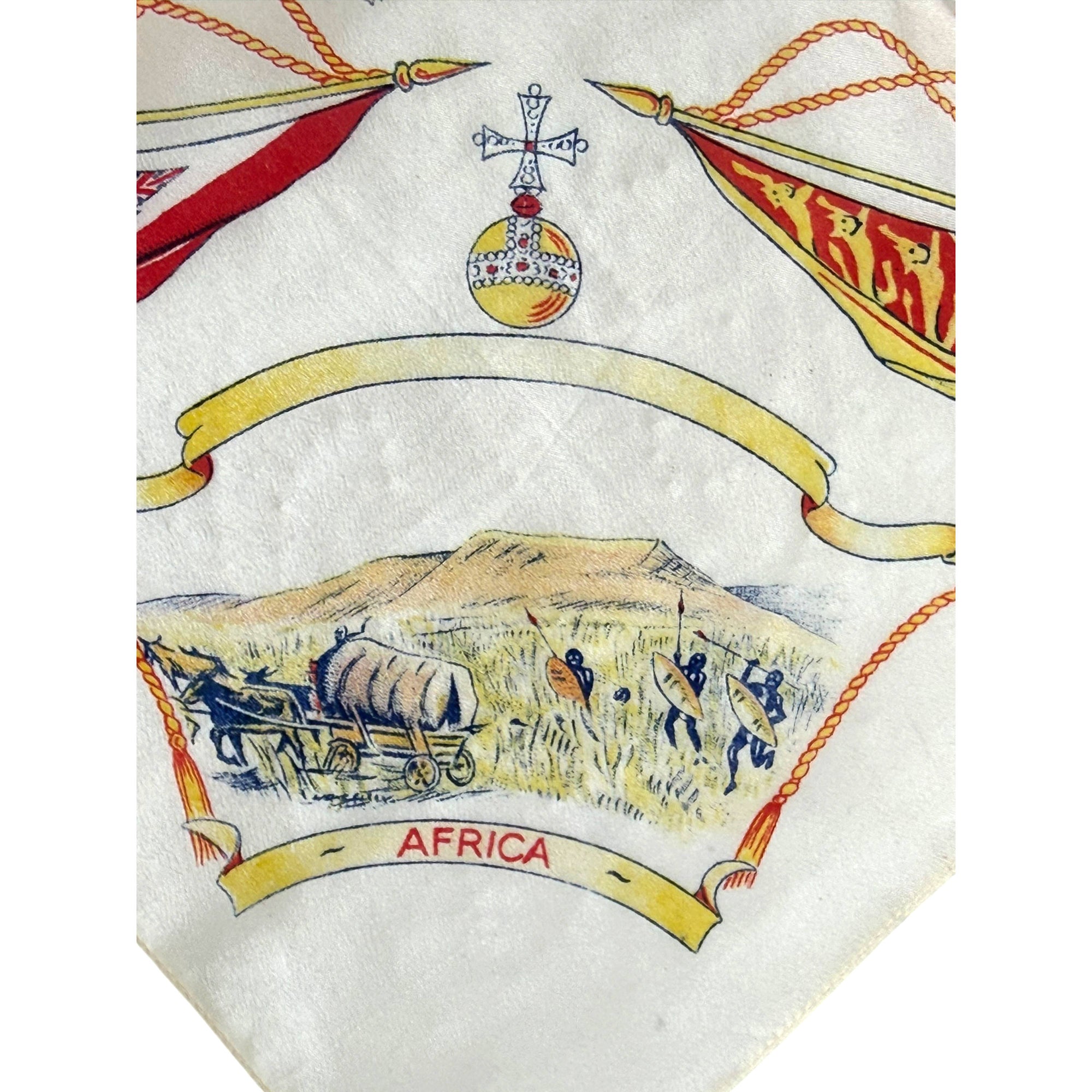 africa detail on george vi coronation hankie