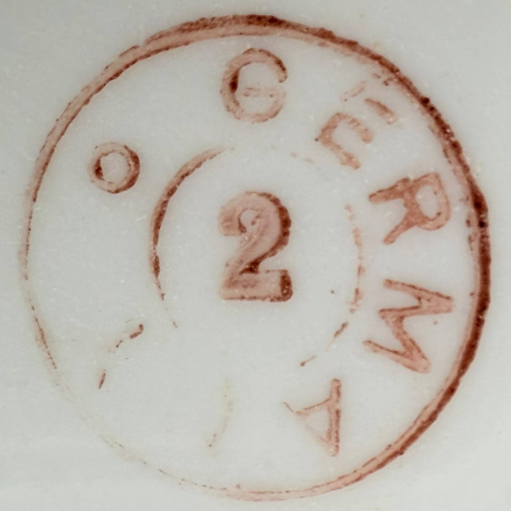 Antique Porcelain Bowl w Roses & Iridescence Germany c 1900