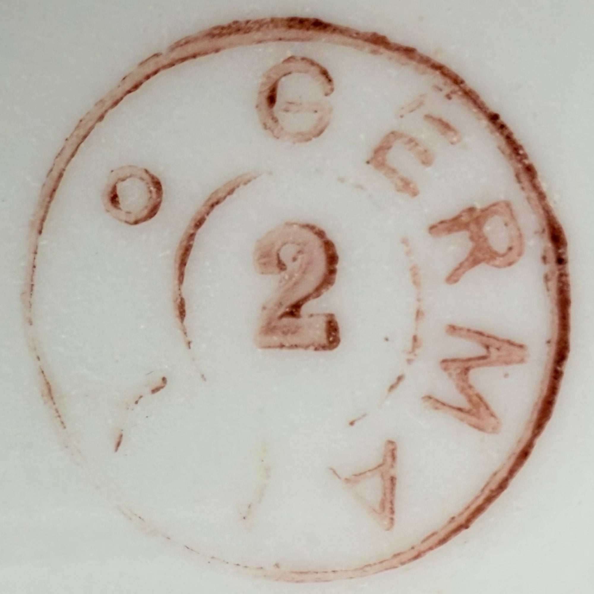 Antique Porcelain Bowl w Roses & Iridescence Germany c 1900