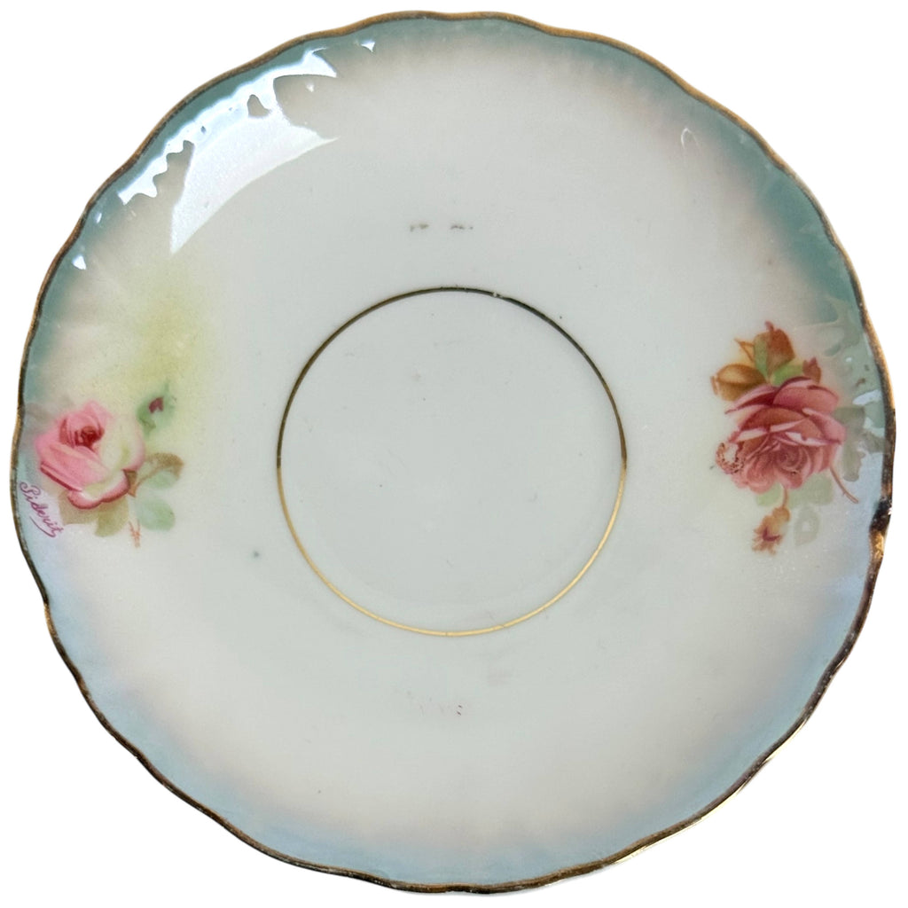 Antique German Porcelain Chocolate Service Roses Decoration