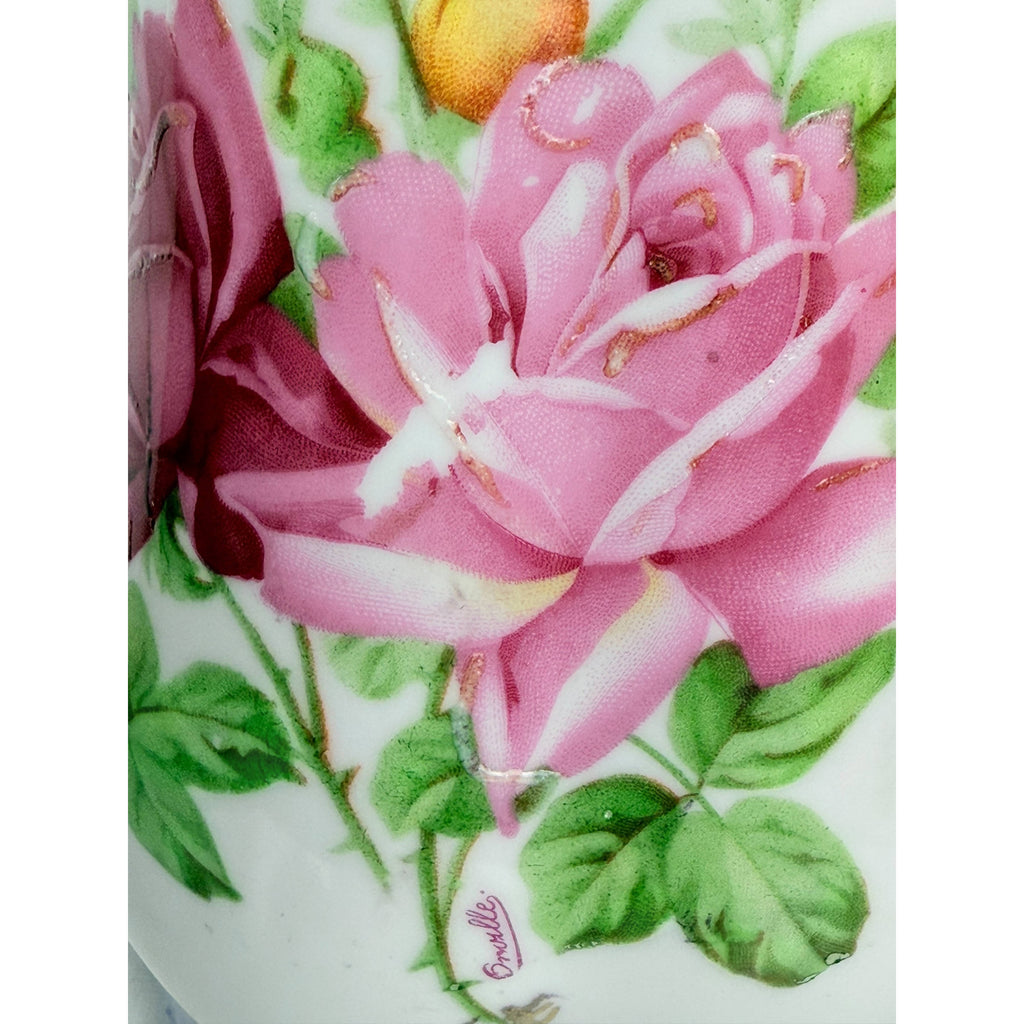 Antique German Porcelain Chocolate Service Roses Decoration