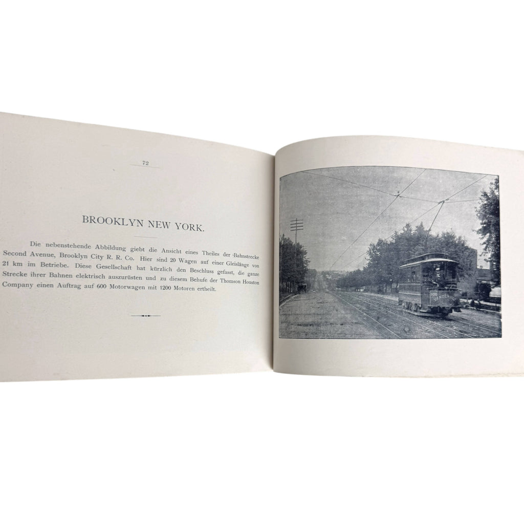 brooklyn new york streetcar in Thomson-Houston systems book 1892