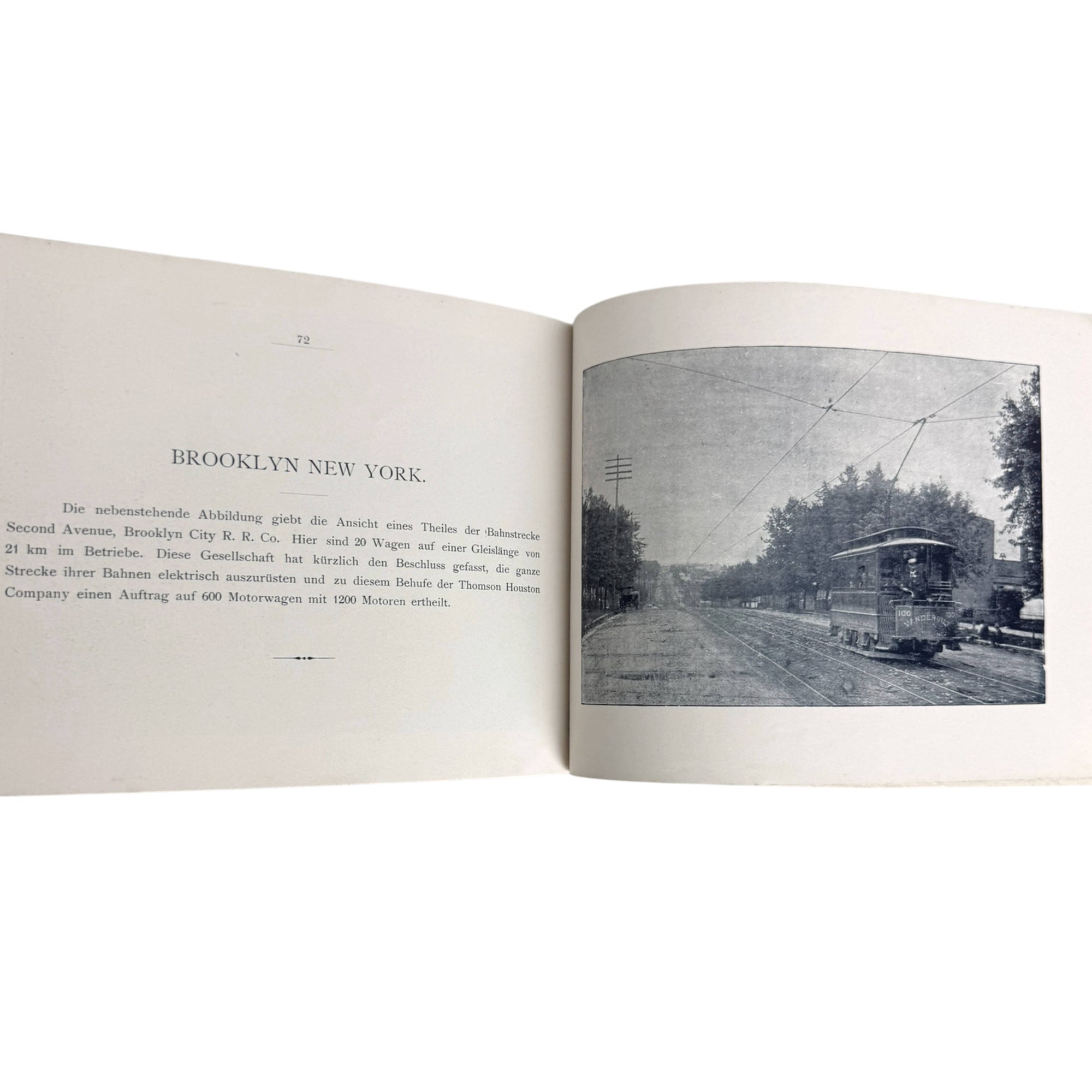 brooklyn new york streetcar in Thomson-Houston systems book 1892
