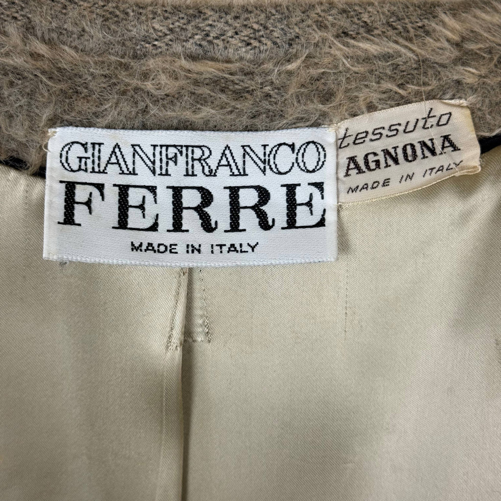 Original Gianfranco Ferré Made in Italy and tessuto Agnona designer and fabric labels