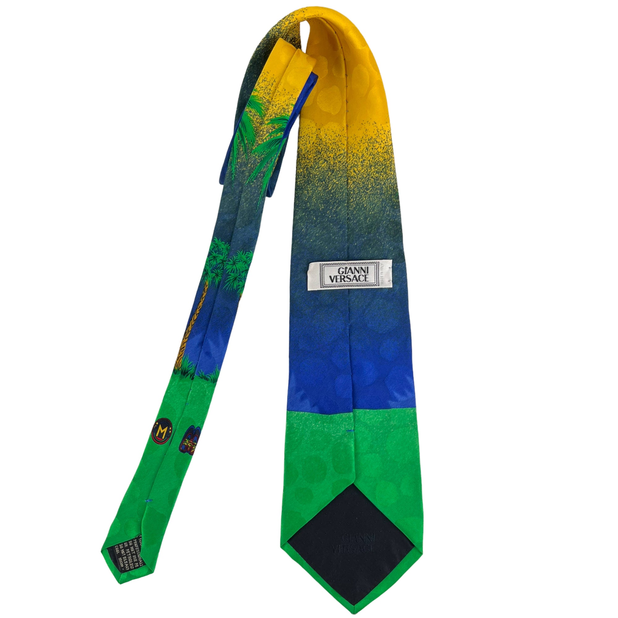  1993 Vintage Gianni Versace Tie Miami Florida Silk Necktie