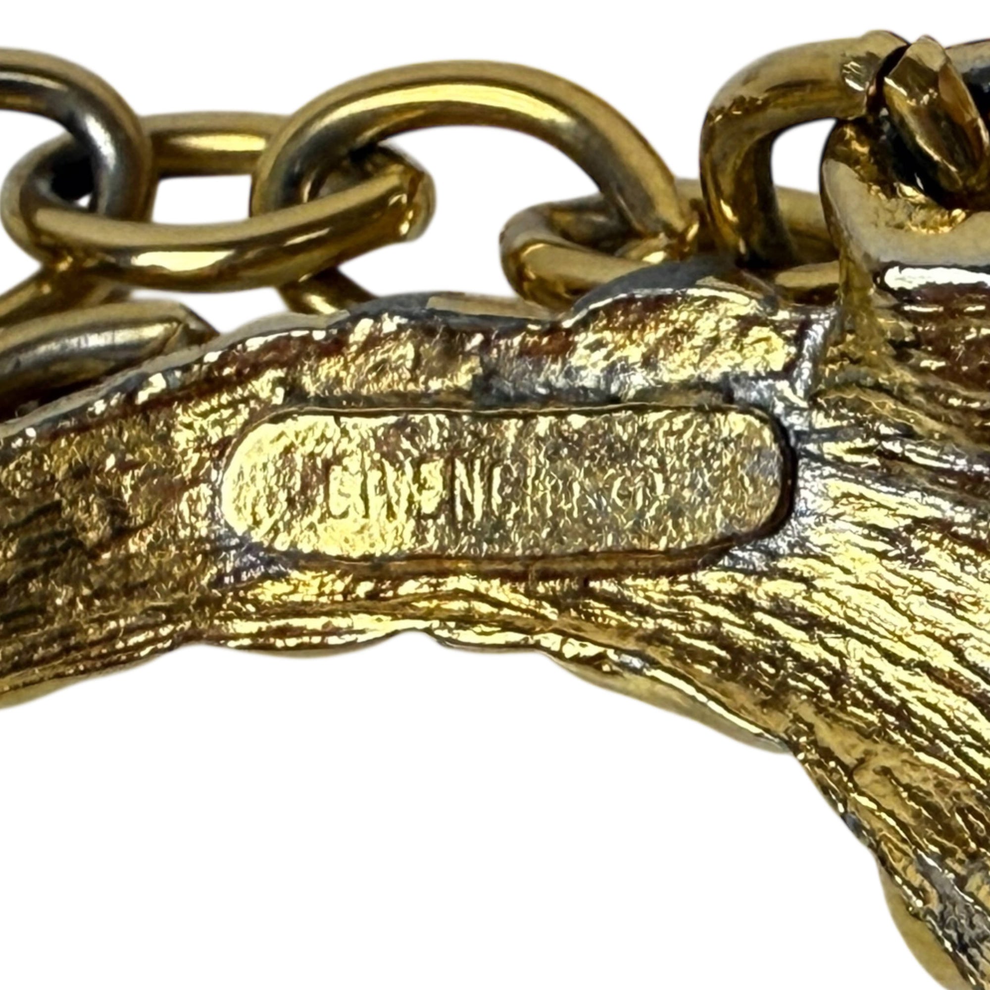 Vintage 1980s Givenchy Gold Toned Chain Belt Fish Tail Links