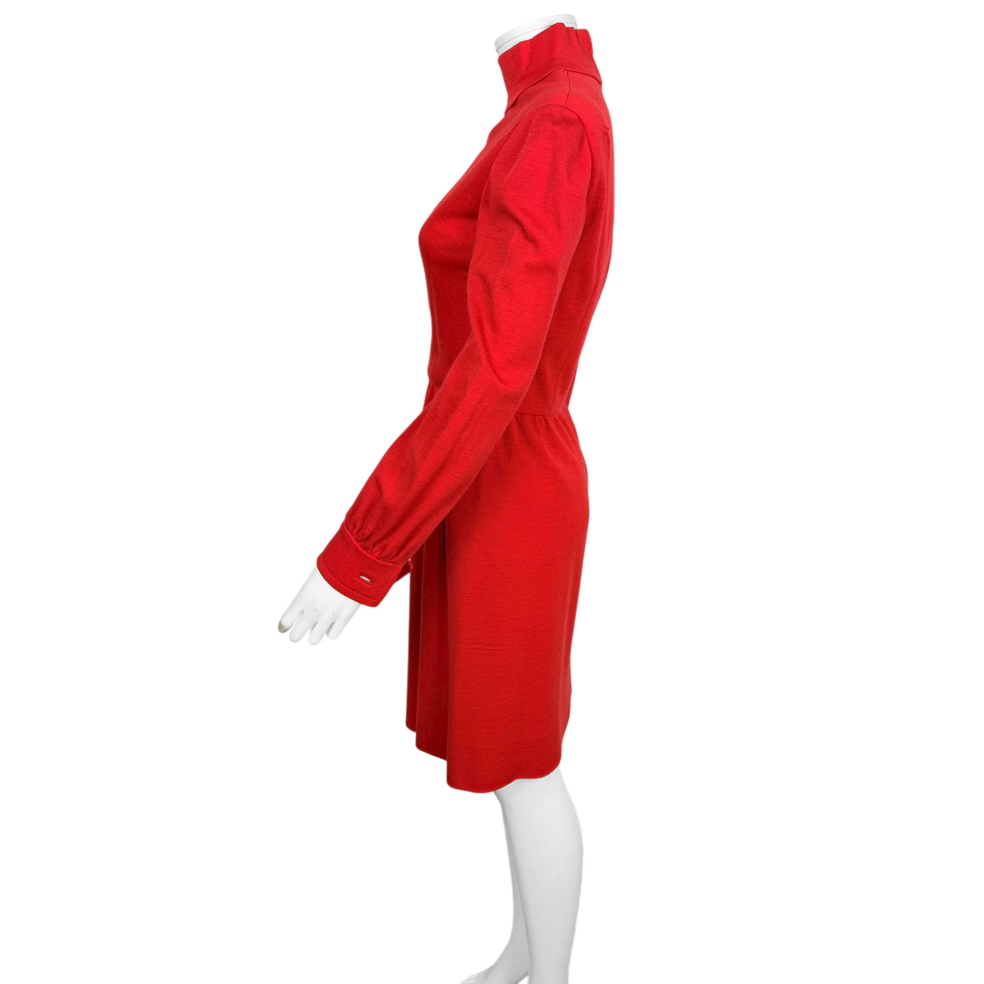 Vintage 1970s Givenchy Dress Nouvelle Boutique Red Knit Size M AS IS