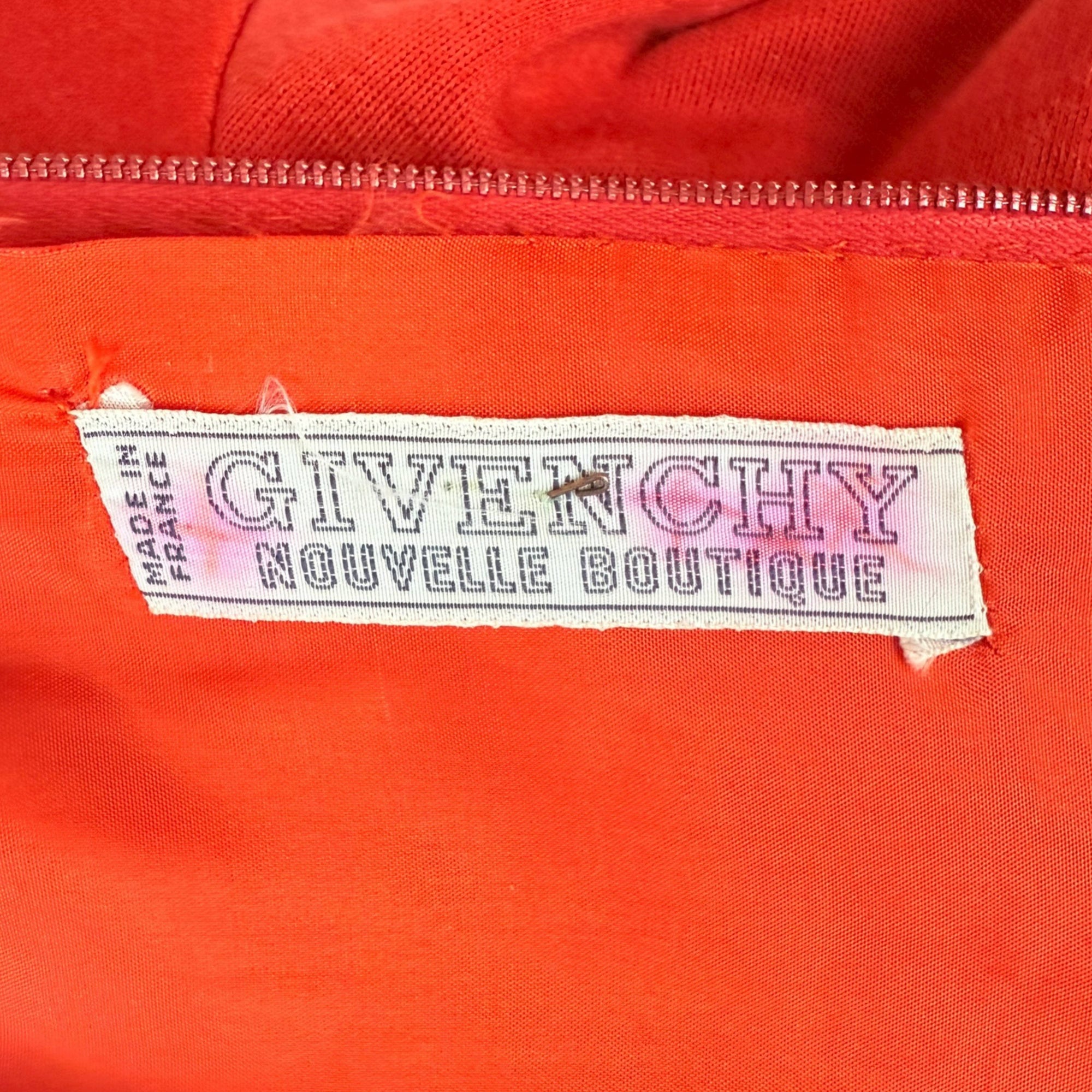 Vintage 1970s Givenchy Dress Nouvelle Boutique Red Knit Size M AS IS