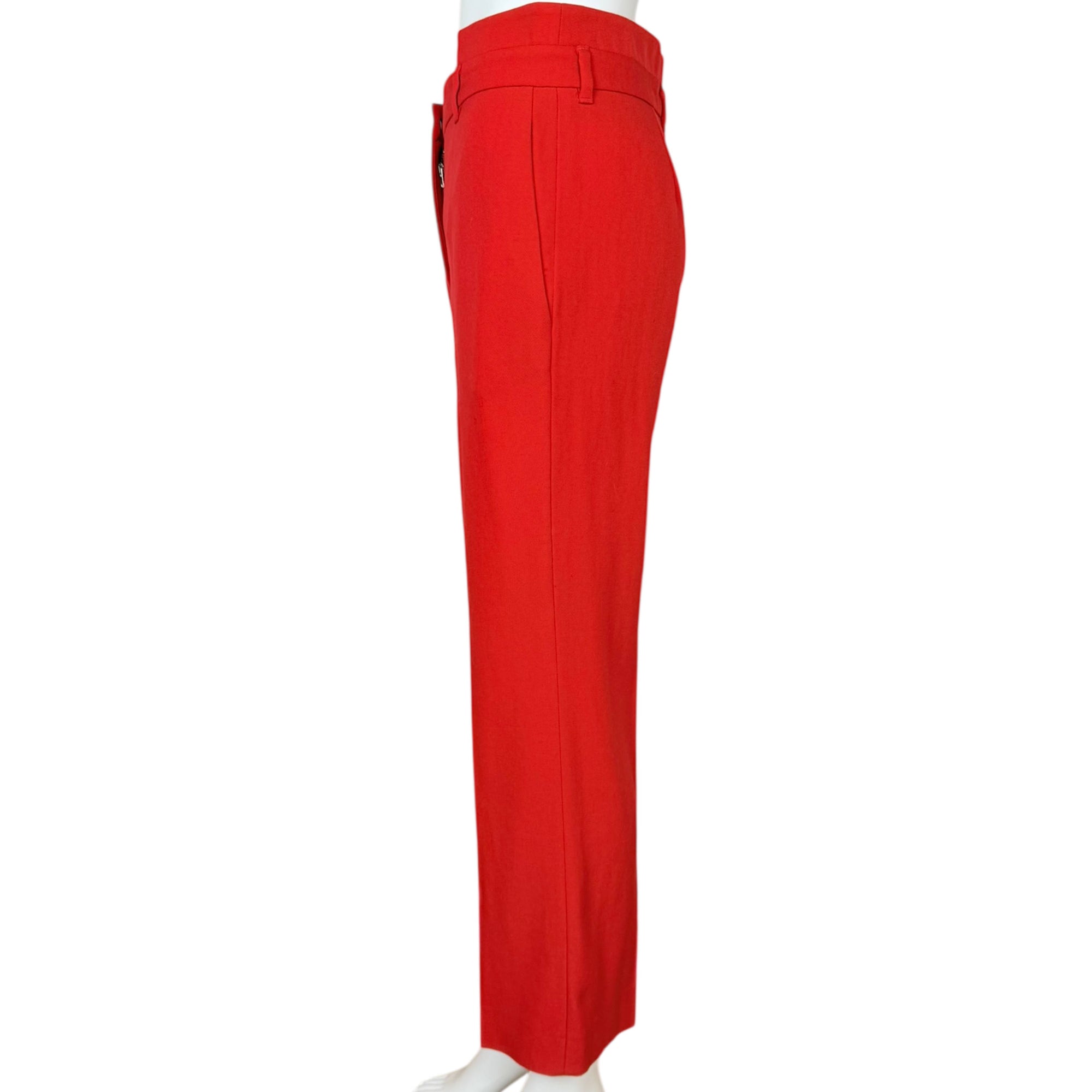 Y2K Givenchy Paris Pants Red Wool Made in Italy Size 38