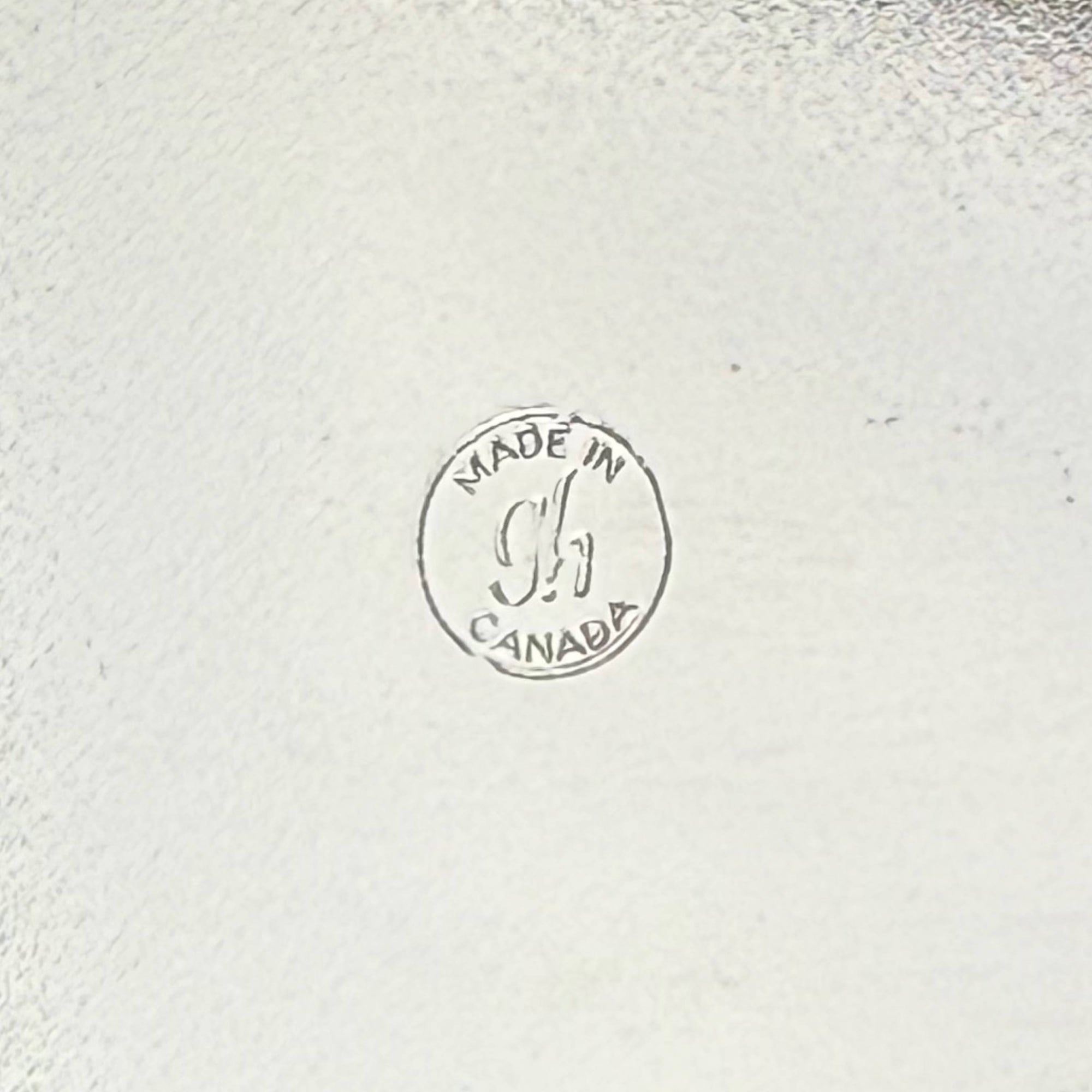 close up of gh glo-hill made in canada mark