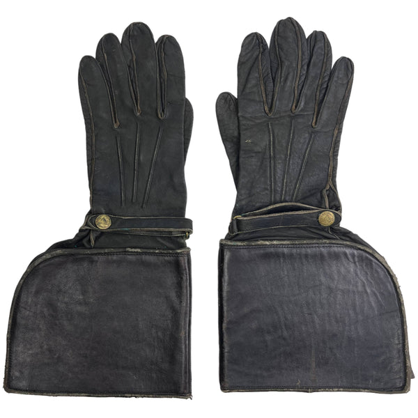 1920s 1930s Vintage Motorcycle Gloves Gauntlet Style Size 8