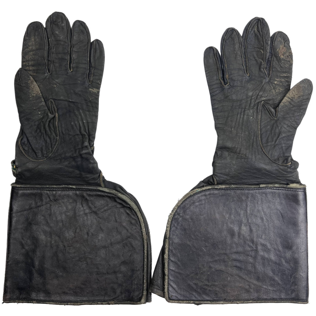 1920s 1930s Vintage Motorcycle Gloves Gauntlet Style Size 8